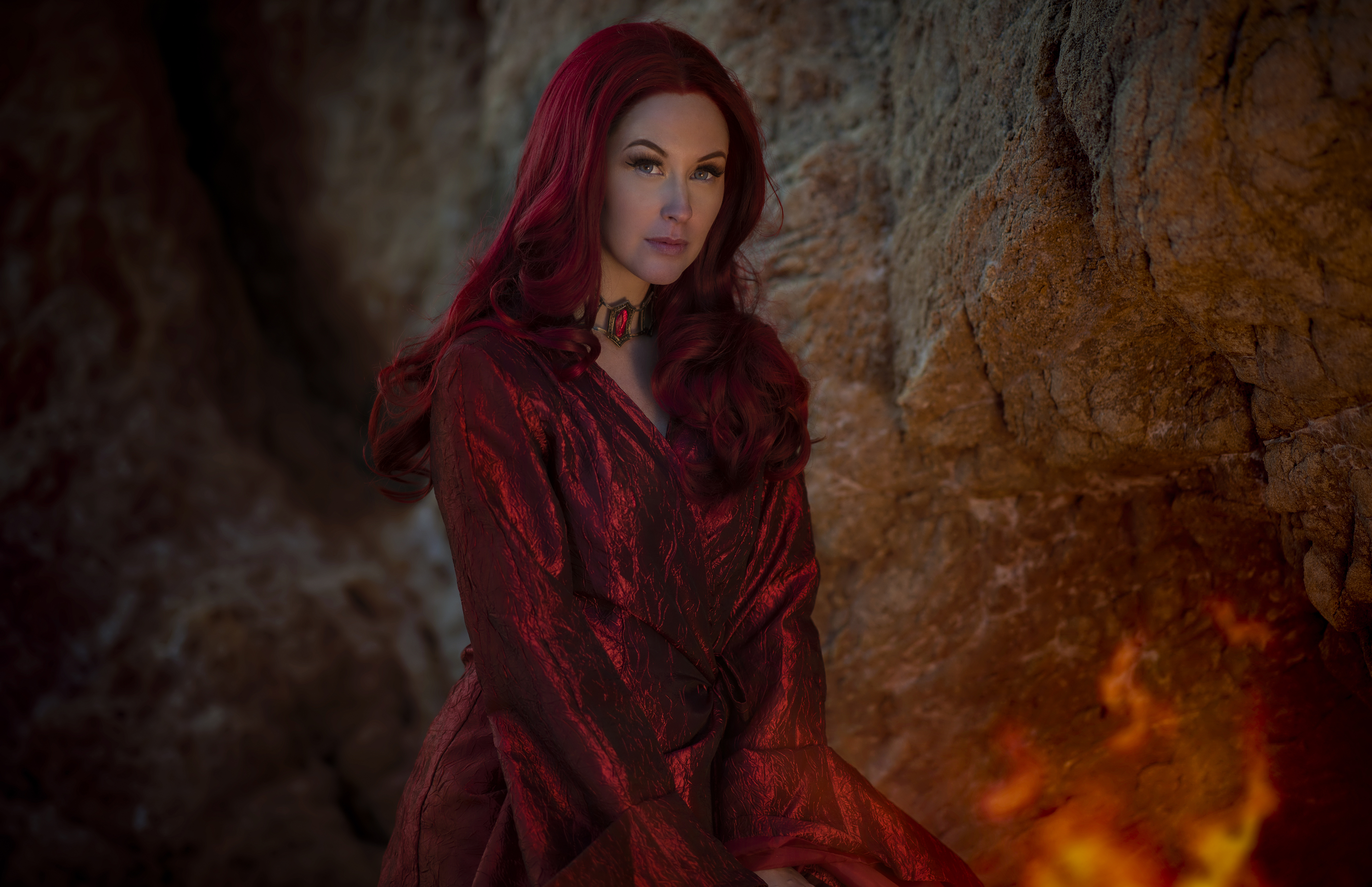 Melisandre Witch Redhead Game Of Thrones Fantasy Girl Cosplay 4511x2919