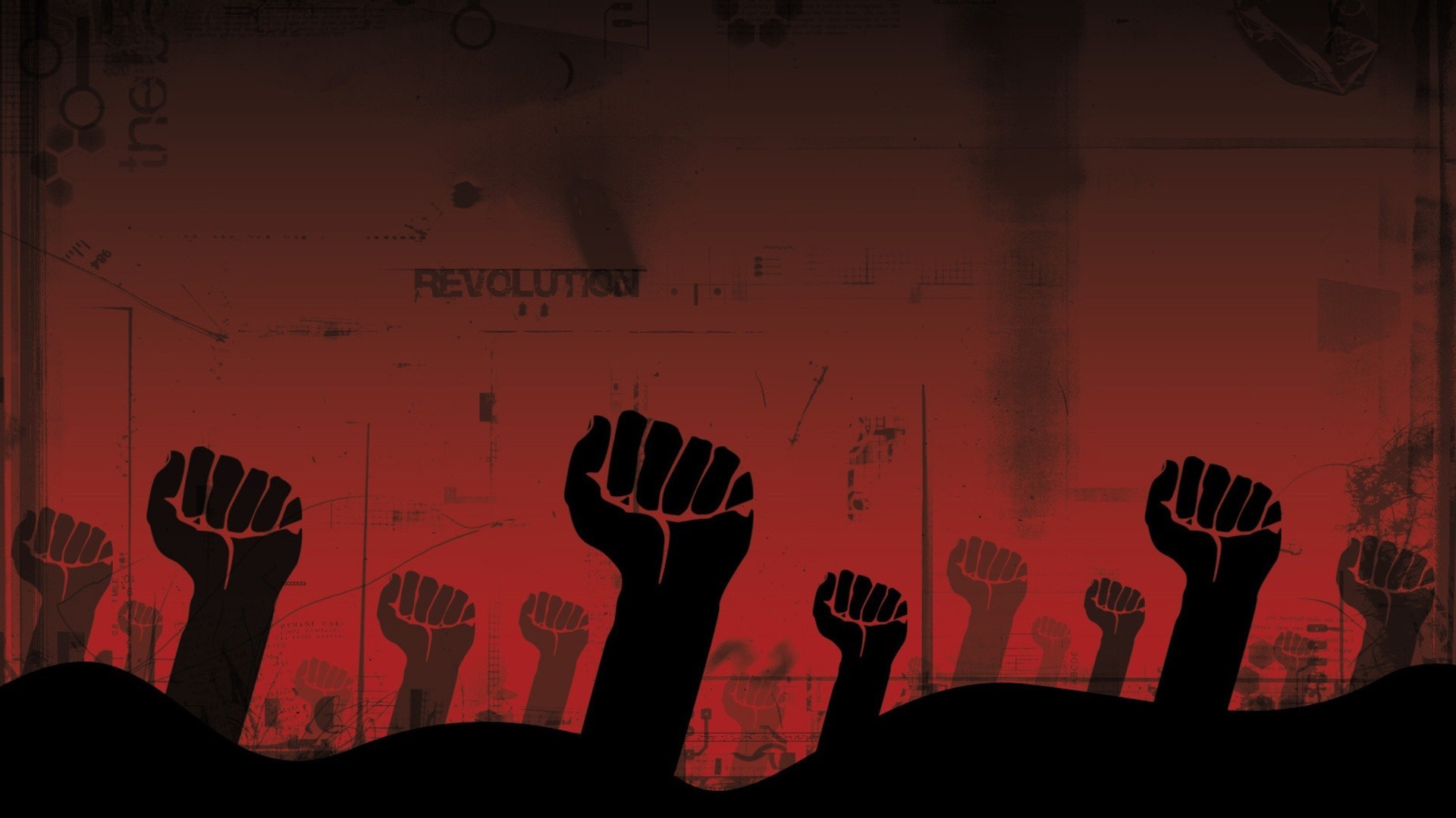 Revolution Fists Communism 1920x1080