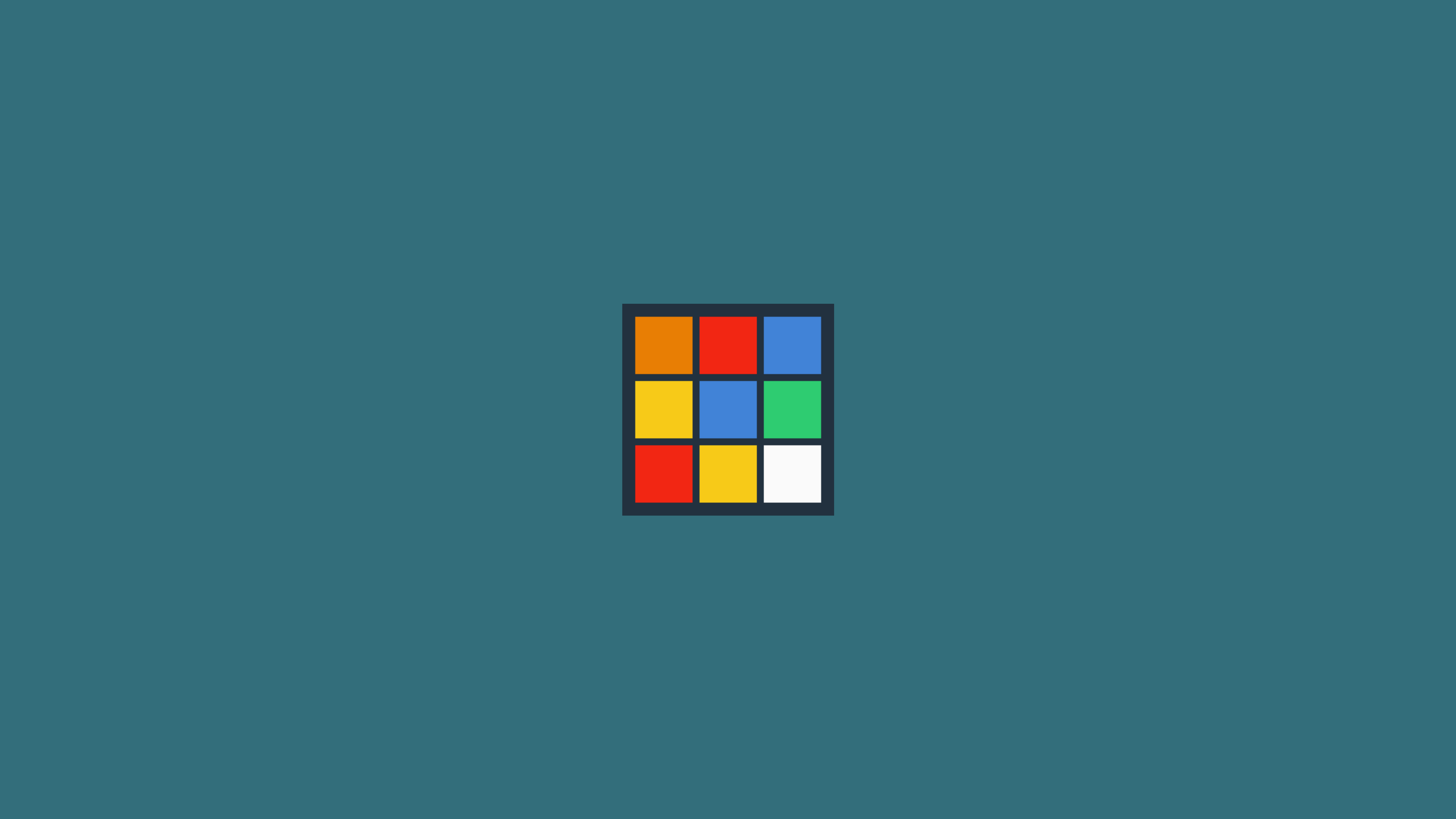 Minimalism Rubiks Cube Cube Blue Background 3840x2160