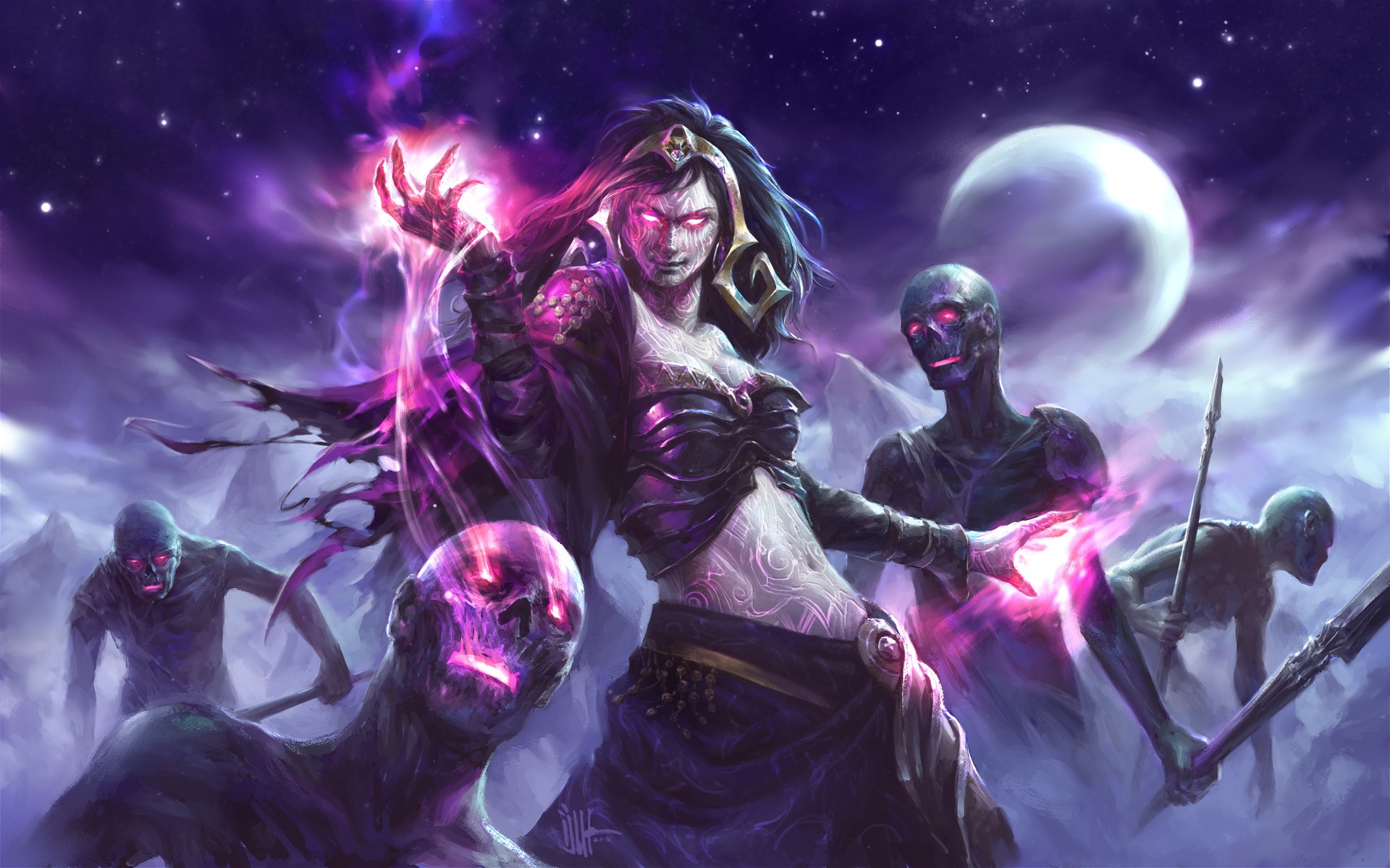 Fantasy Art Magic The Gathering Witch Zombies Liliana Vess 1920x1200