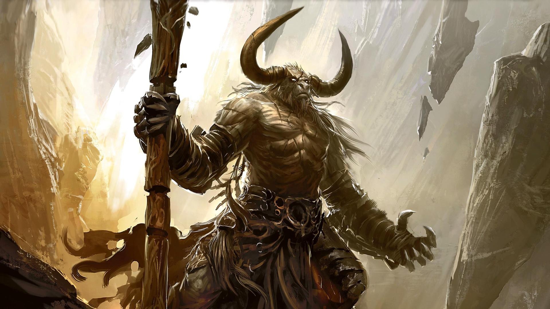 Fantasy Art Artwork Magic The Gathering Minotaur 1920x1080