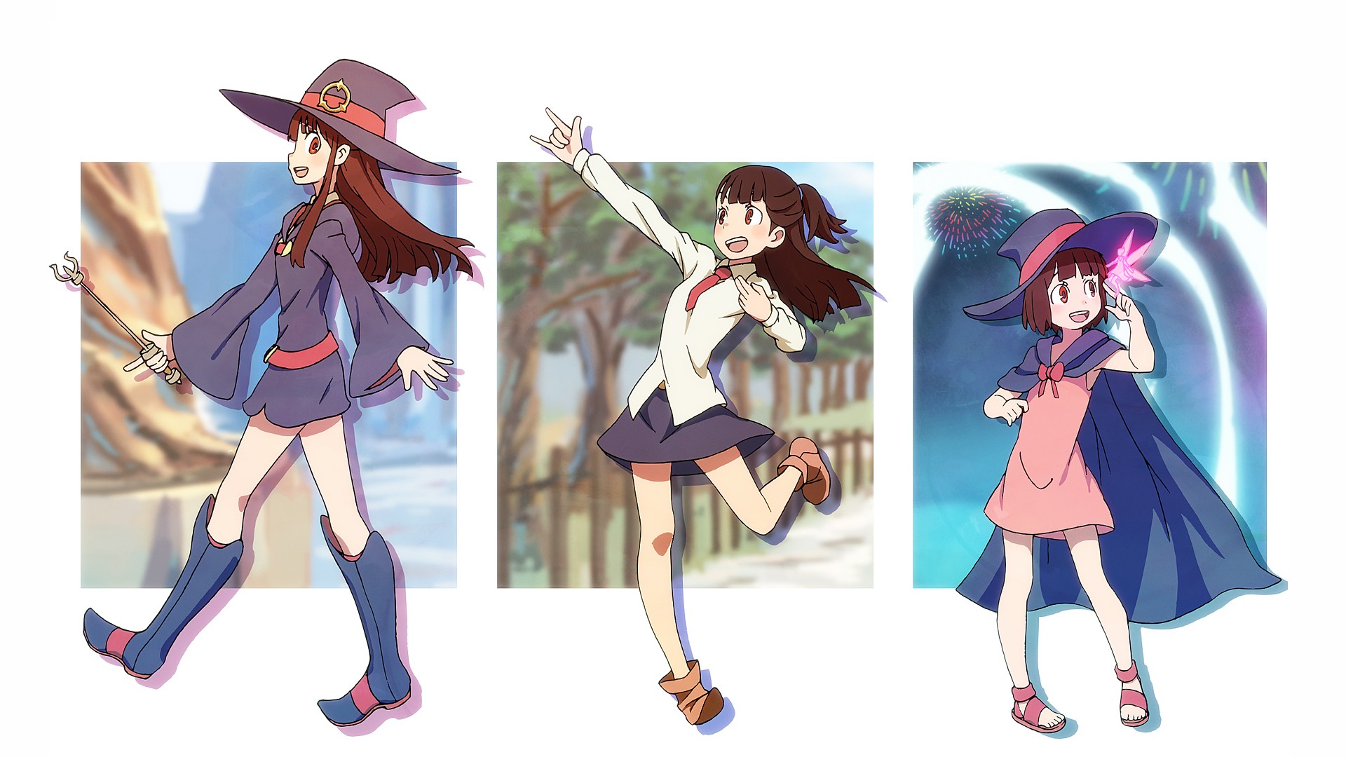 Little Witch Academia Kagari Akko Anime Girls Anime Hat 1920x1080