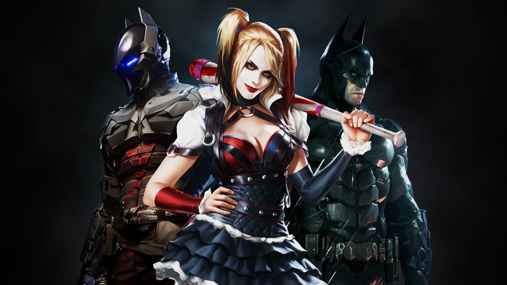 Batman Arkham Knight Rocksteady Studios Batman Gotham City Harley Quinn Video Games 1920x1080