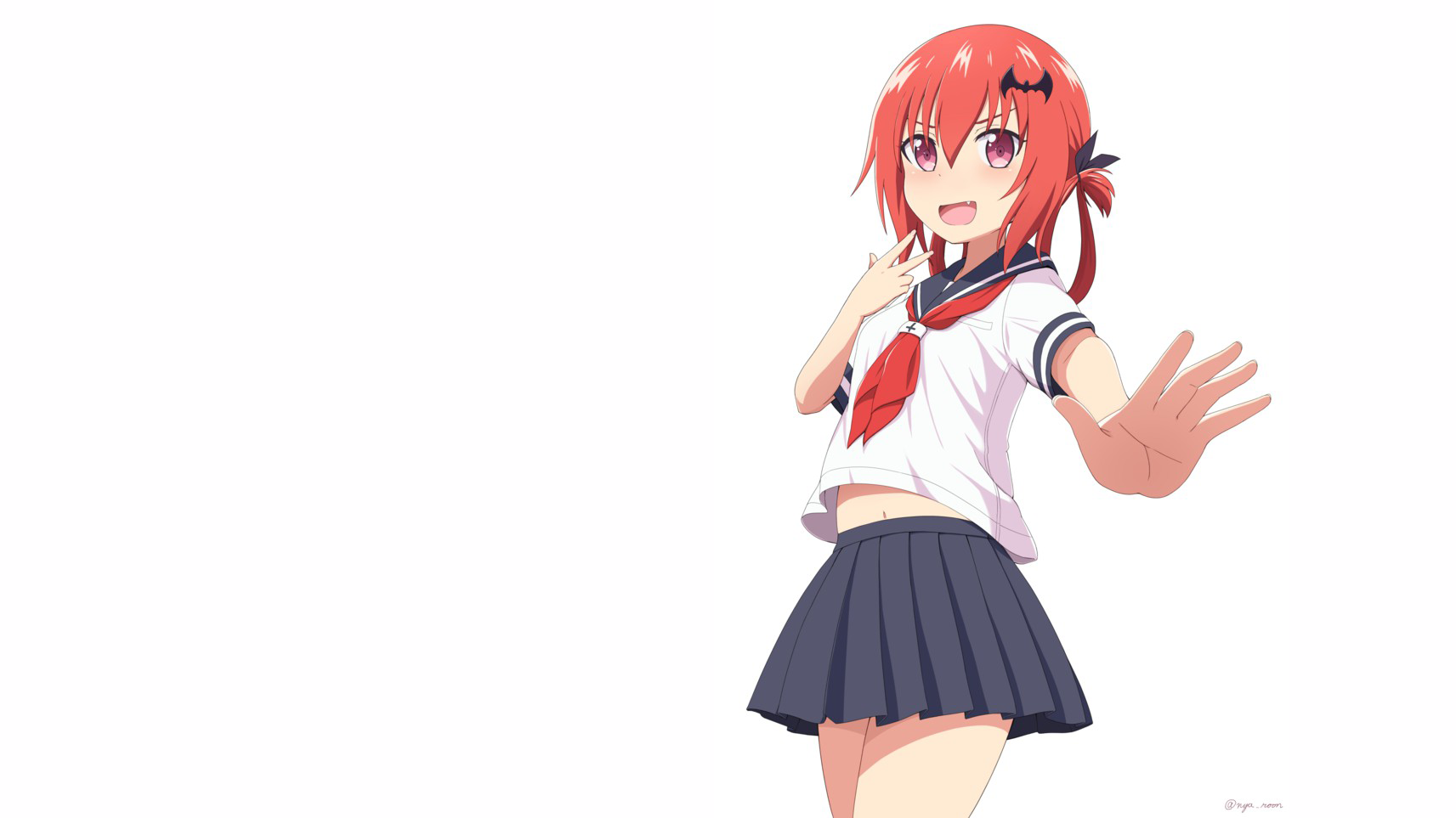 Satanichia McDowell Kurumizawa School Uniform White Background Gabriel Dropout Redhead Anime Girls A 1713x963