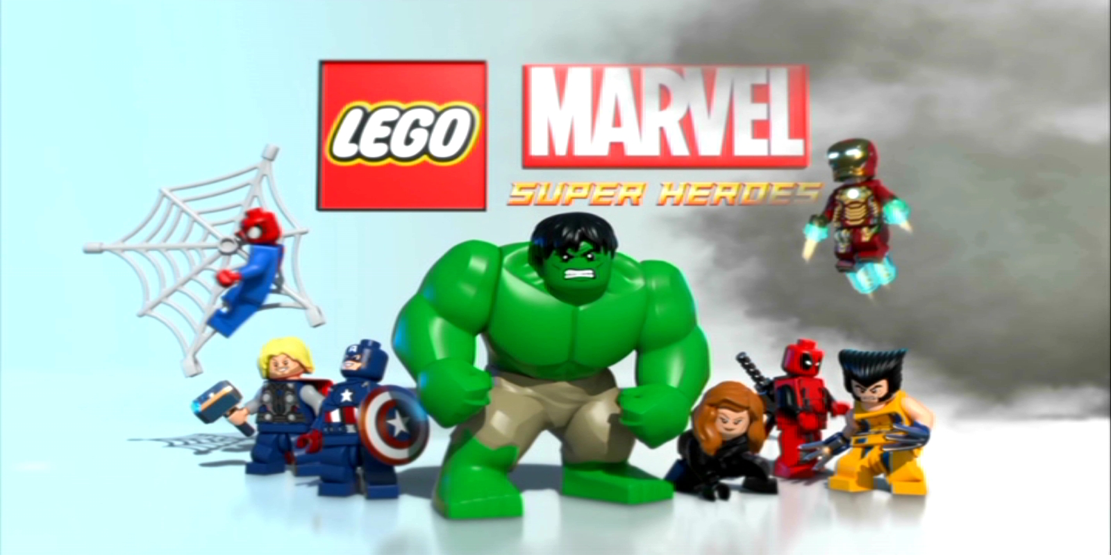 Hulk Lego Iron Man Spider Man Captain America Thor Black Widow Deadpool Wolverine 1600x800
