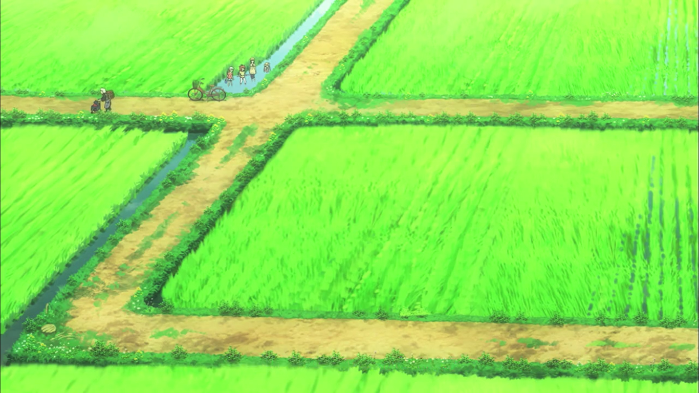 Non Non Biyori Anime Landscape Nature 1366x768