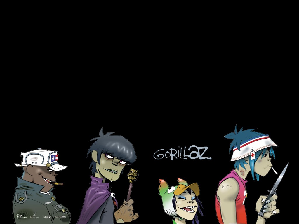 Gorillaz 2 D Murdoc Noodle Russel Trip Rock Jamie Hewlett 1024x768