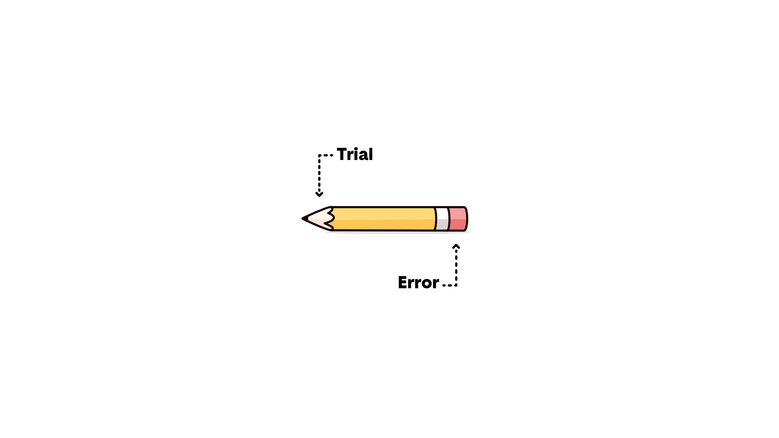 Illustration Humor Pencils Errors White Background 2560x1440