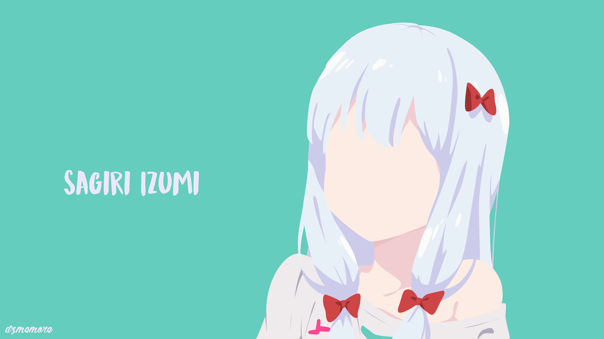 Eromanga Sensei Anime Girls Izumi Sagiri Cyan Cyan Background 1920x1078