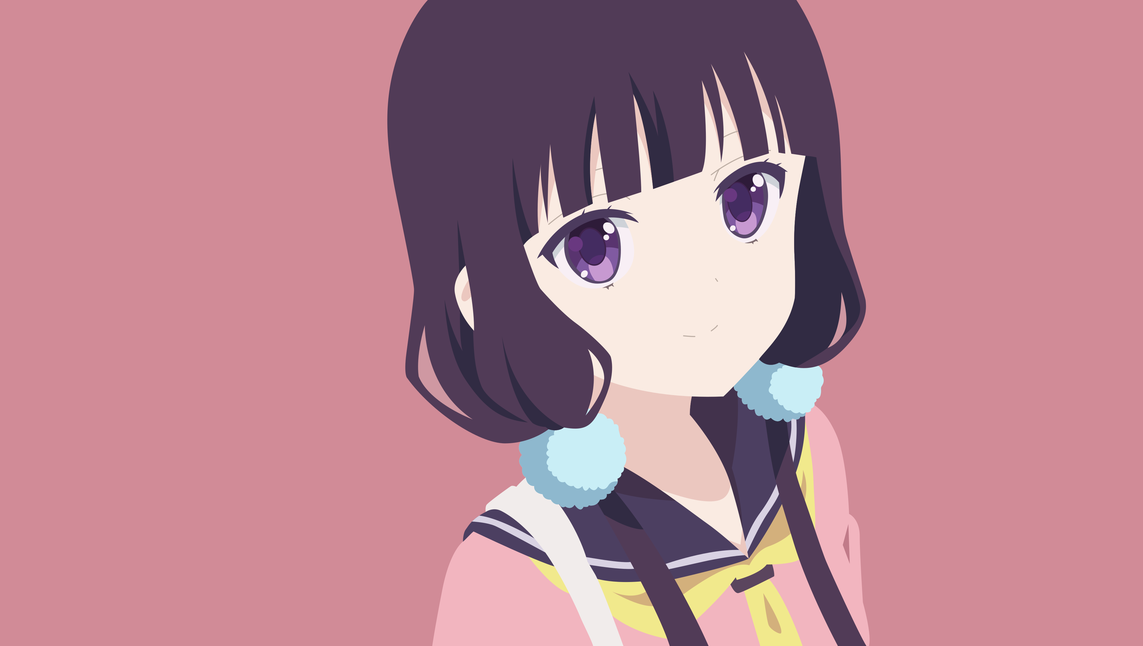 Sakuranomiya Maika ErominimalistSensei Minimalism Simple Background Anime Girls BLEND S 3820x2160