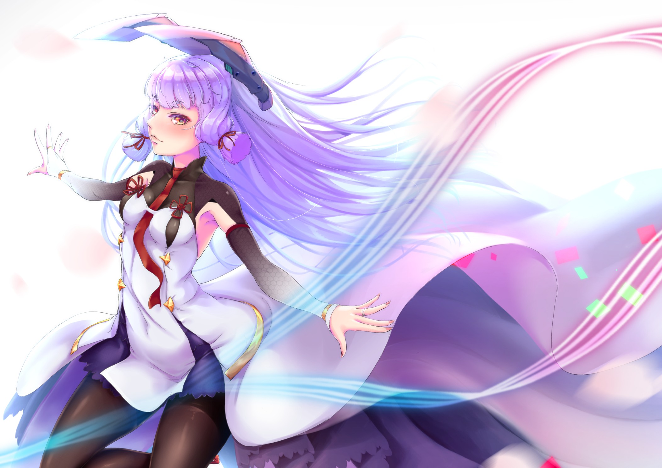 Anime Anime Girls Long Hair Purple Hair Red Eyes Murakumo KanColle 2106x1489