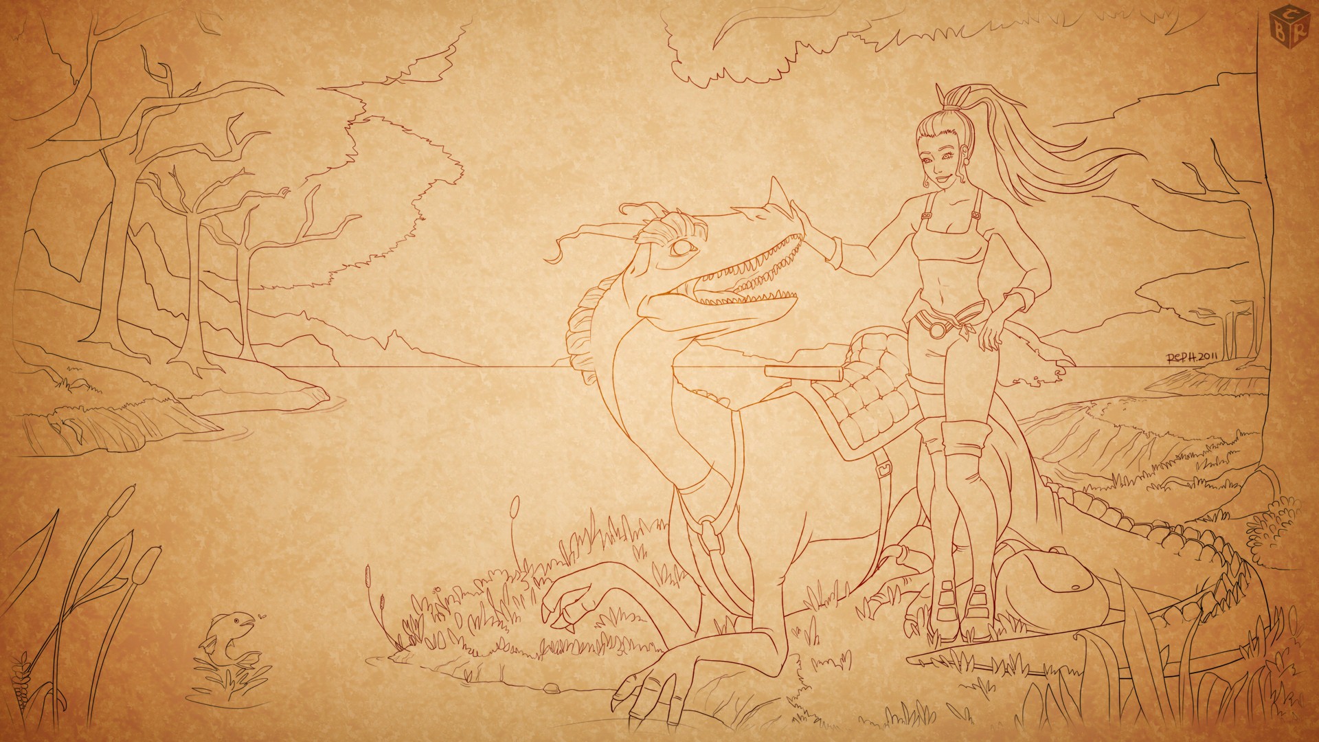 Tibia PC Gaming RPG Creature Drawing Women Druids 1920x1080