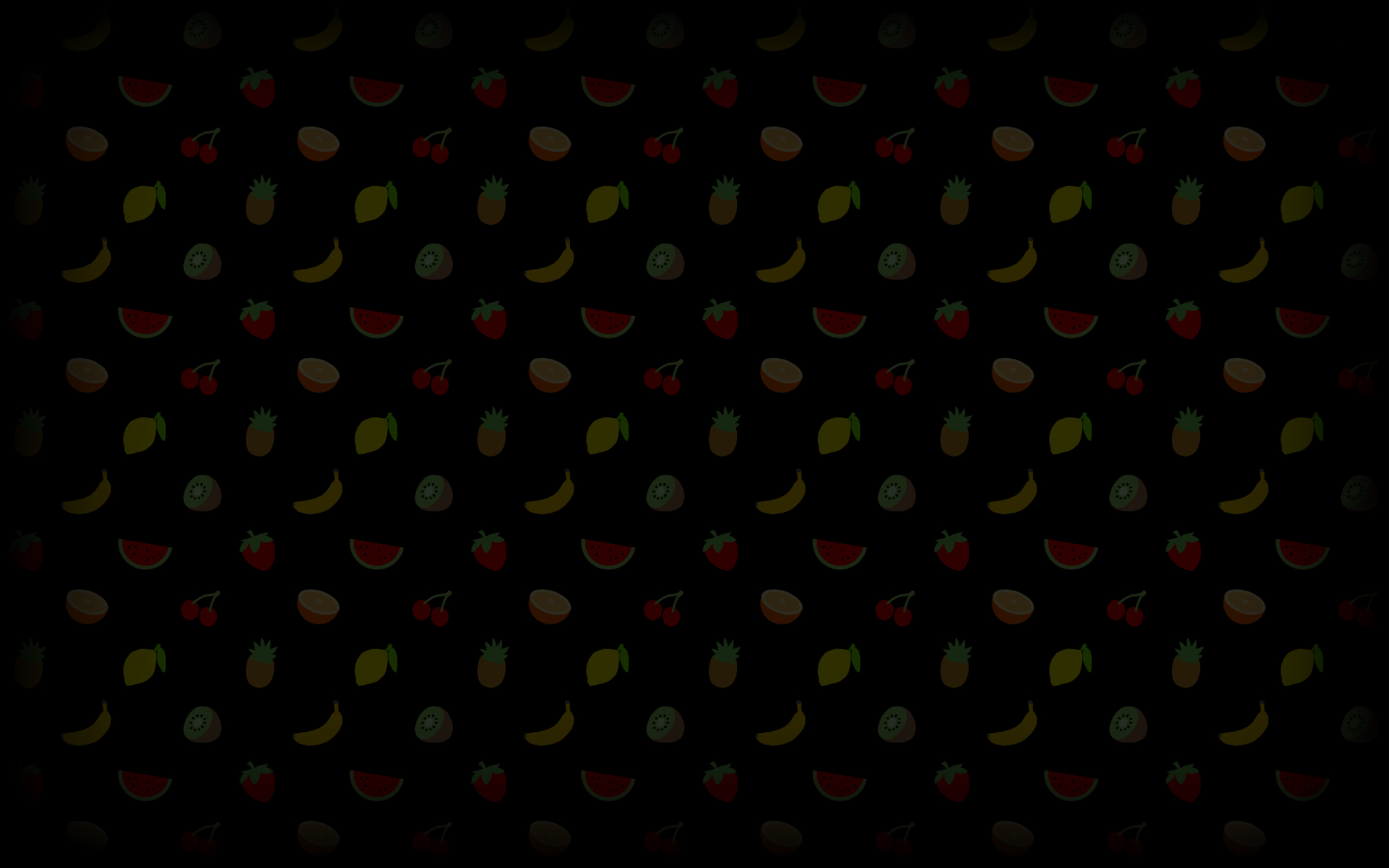 Black Background Digital Art Minimalism Fruit Kiwi Fruit Bananas Strawberries Lemons Orange Fruit Pi 1920x1200