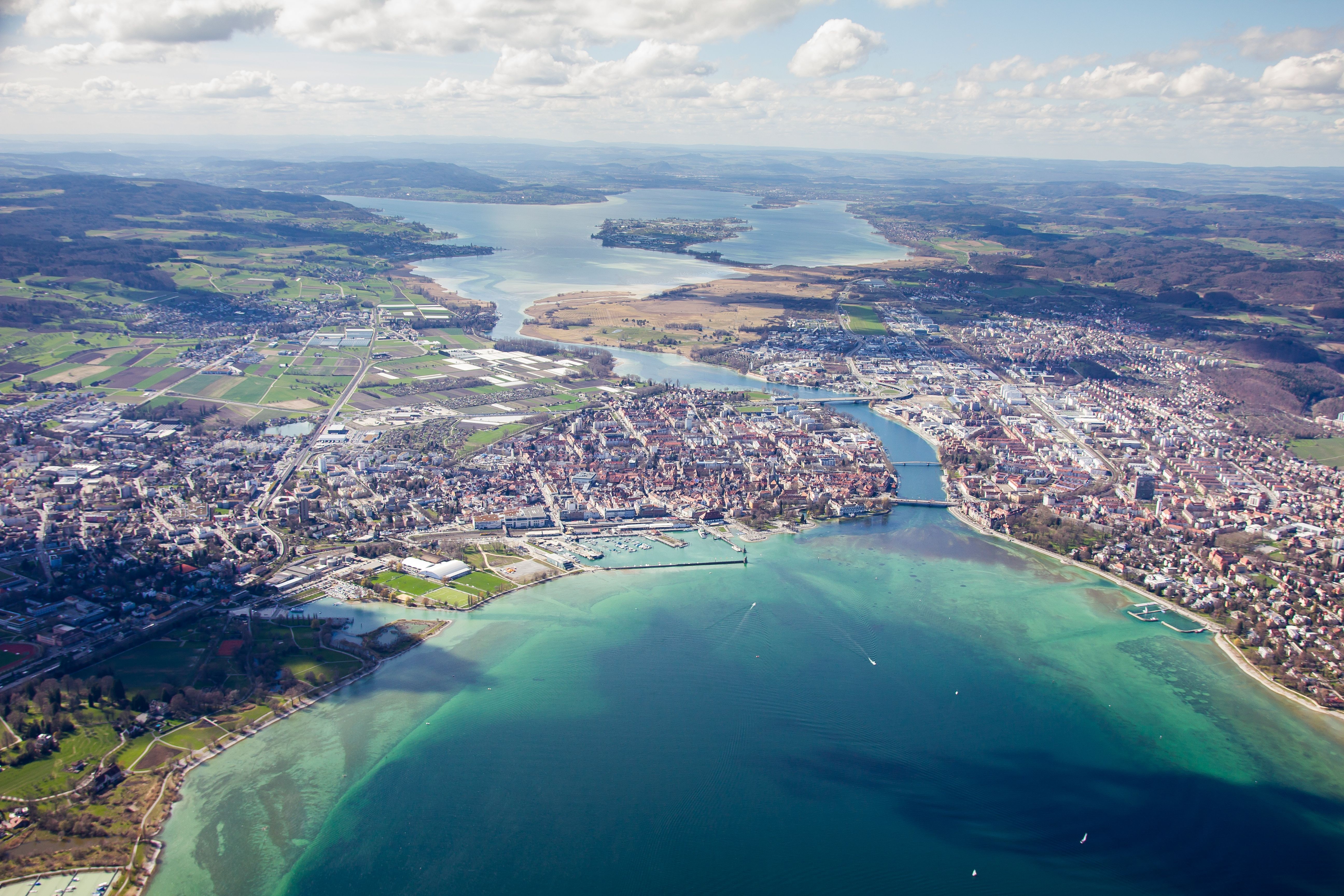 Lake Lake Constance Konstanz Aerial View City Town 5184x3456