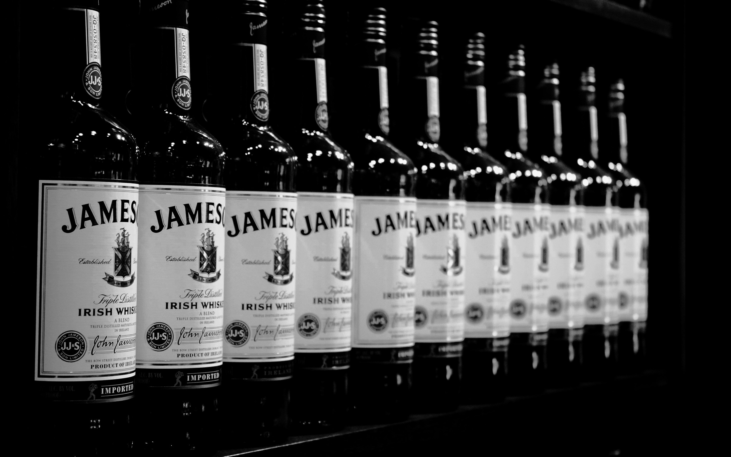 Photography Bottles Alcohol Jameson Whiskey 2560x1600