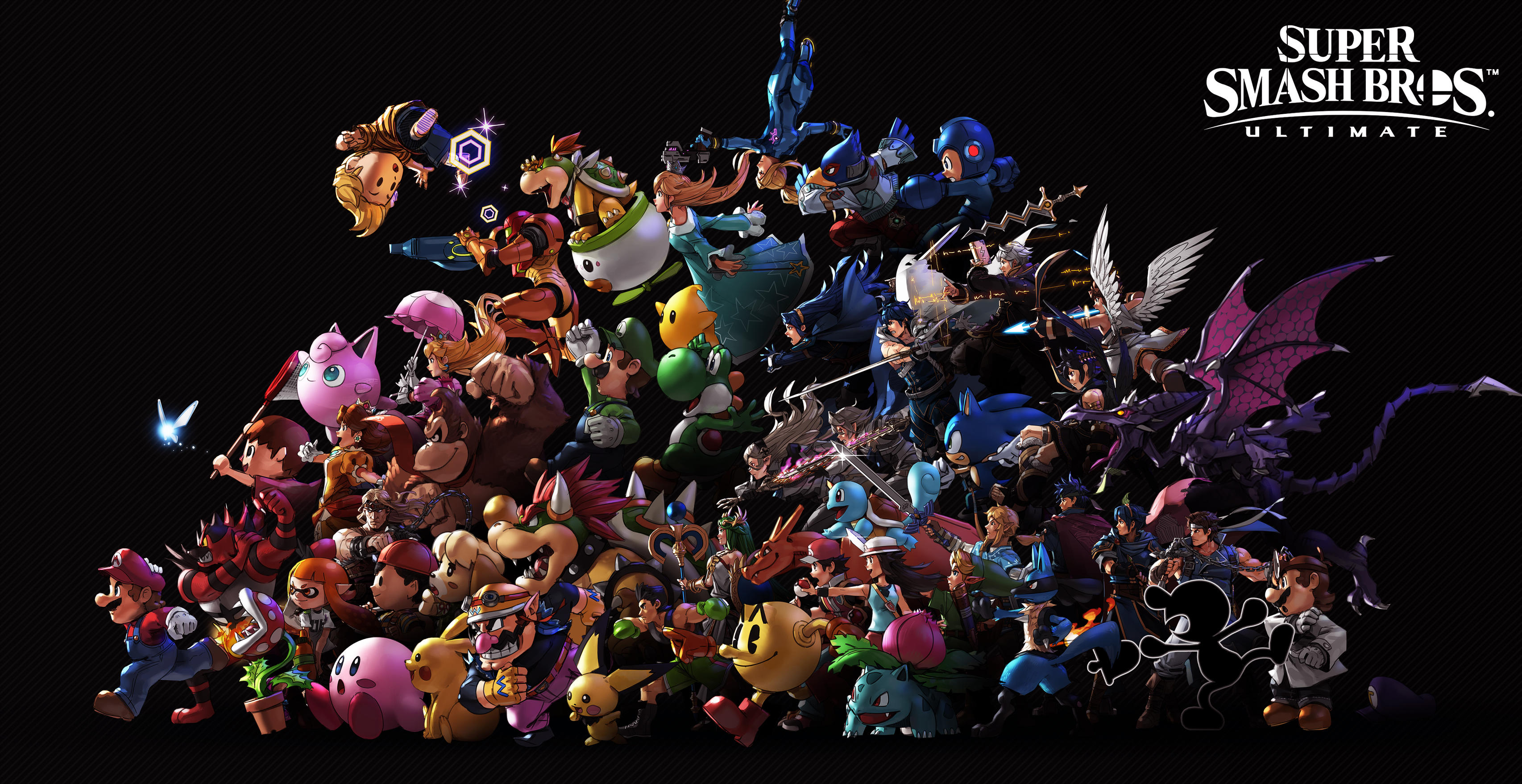 Video Games Video Game Art Nintendo Super Smash Bros Ultimate Super Smash Brothers Mario Character J 3411x1757