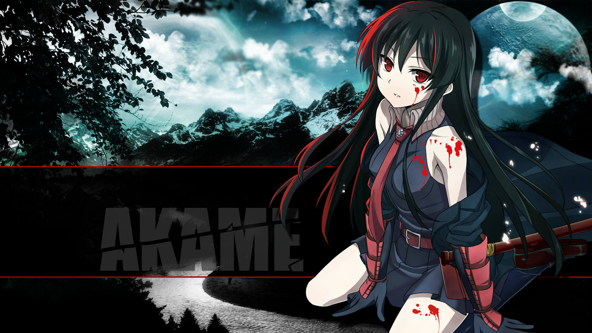 Akame Ga Kill Akame Anime Girls Anime Dark Hair Long Hair 1920x1080