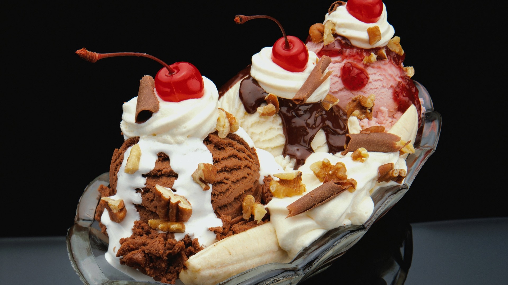 Food Banana Split 1920x1080