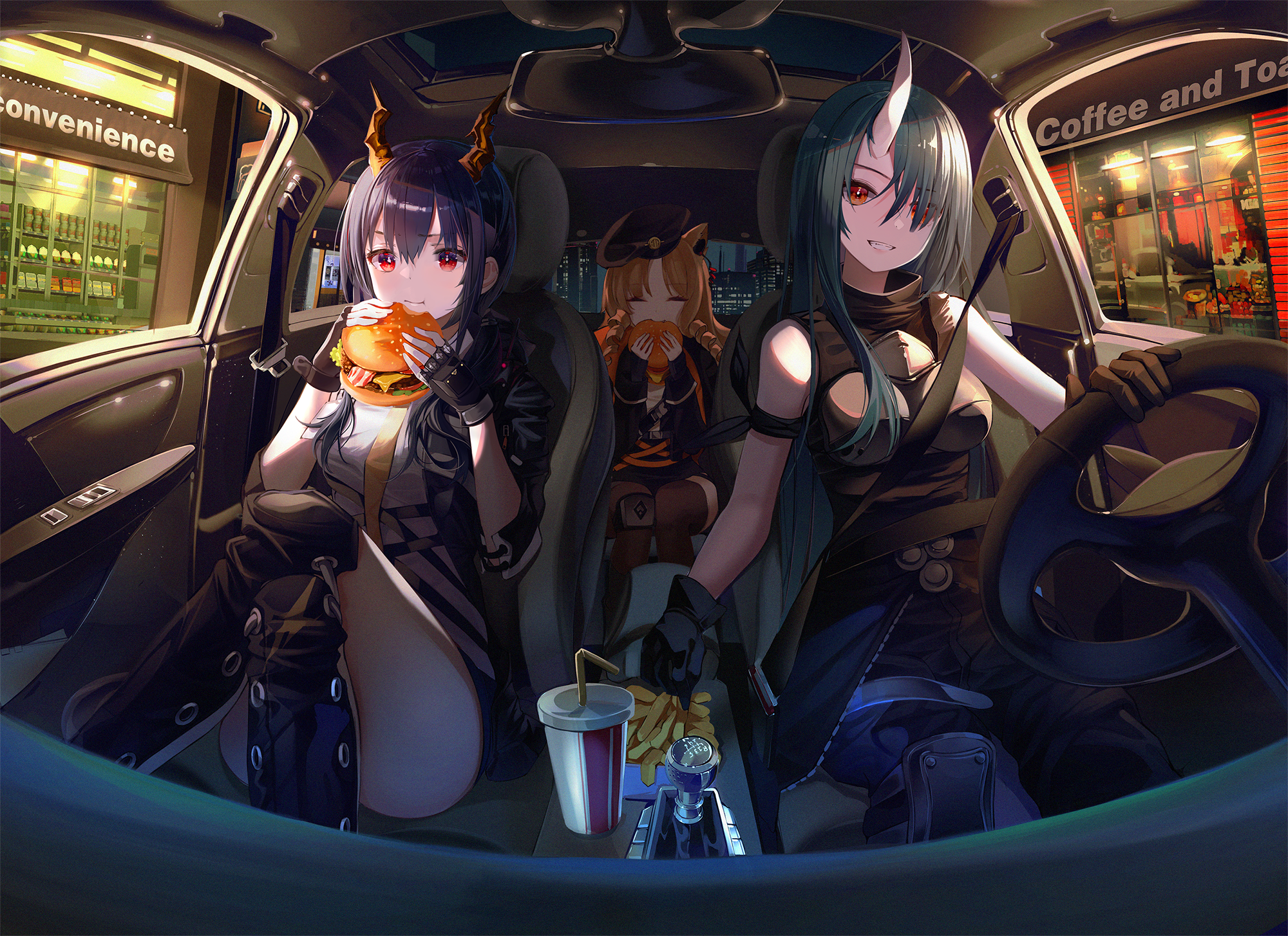 Arknights Anime Girls Anime Girls Eating Chen Arknights Hoshiguma Arknights Anime Swire Arknights In 2000x1455