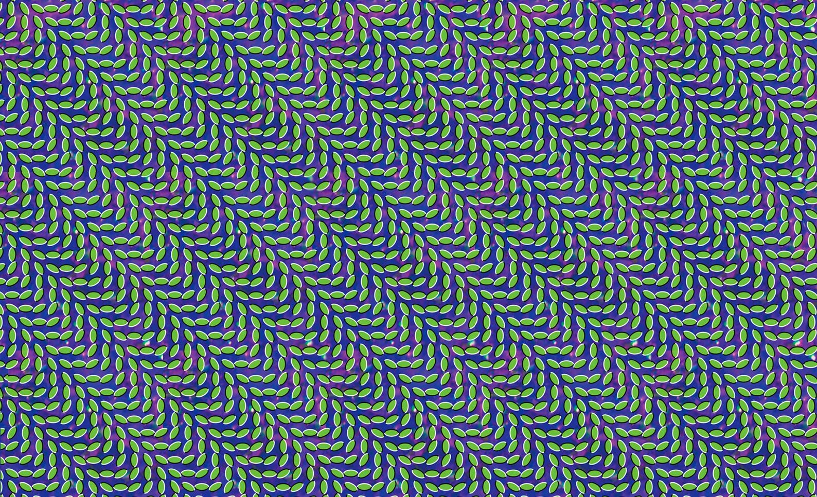 Optical Illusion Pattern Abstract Leaves Animal Collective Merriweather Post Pavilion 1588x967