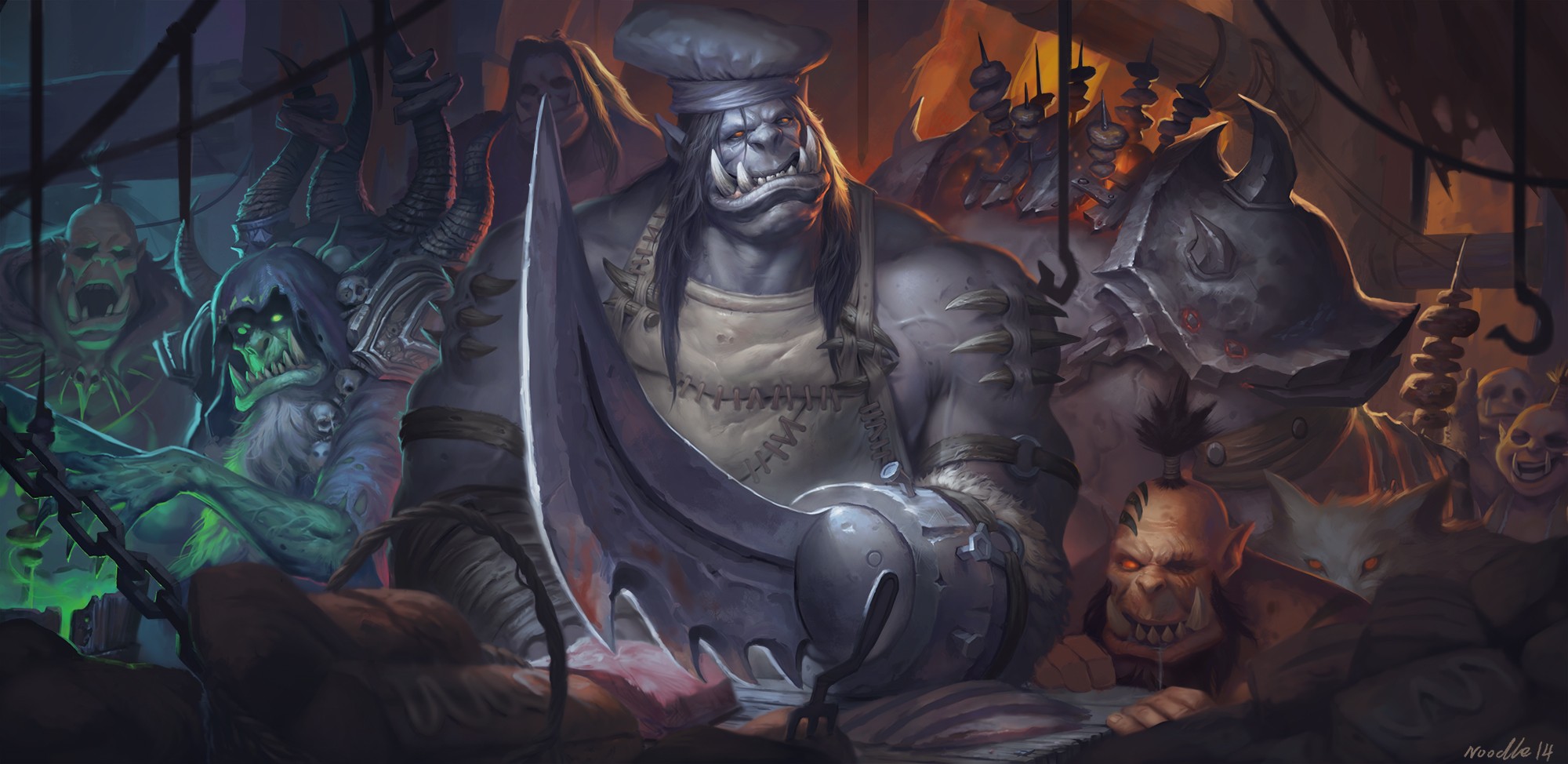Orcs Fantasy Art Artwork Digital Art Cook World Of Warcraft Kargath Video Games Kilrogg Deadeye Nerz 2000x974