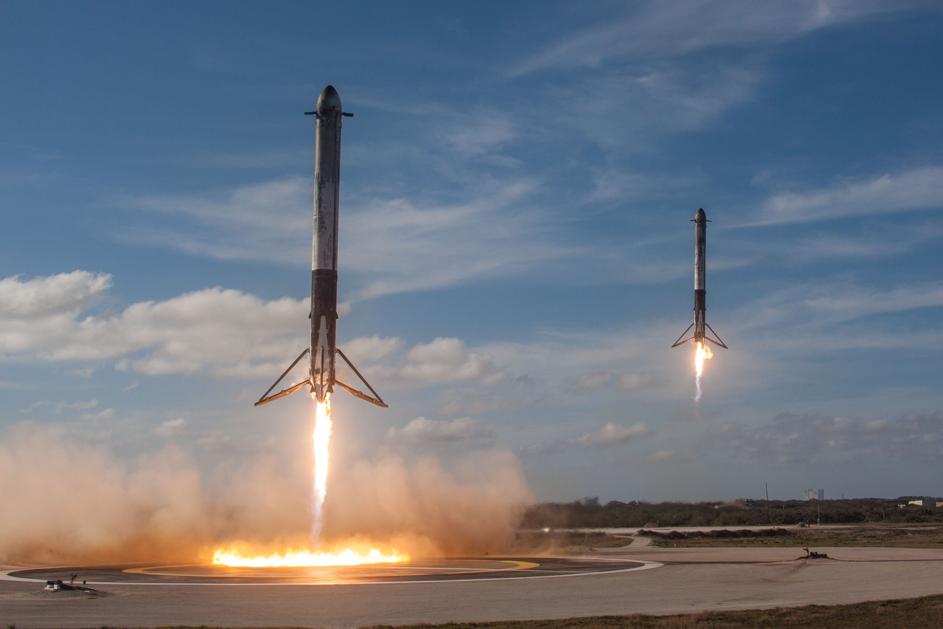 SpaceX Rocket Smoke Cape Canaveral Falcon Heavy Falcon 9 Falcon 3000x2000