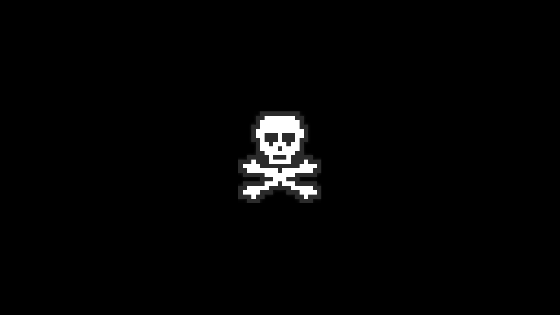 Pixel Art Pixels Skull Skull And Bones Pirates 1920x1080