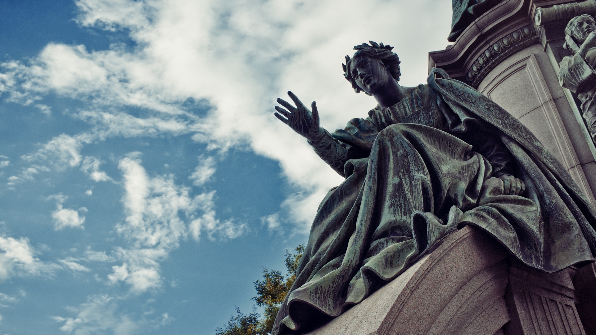 Statue Scotland Edinburgh Monument 1920x1080