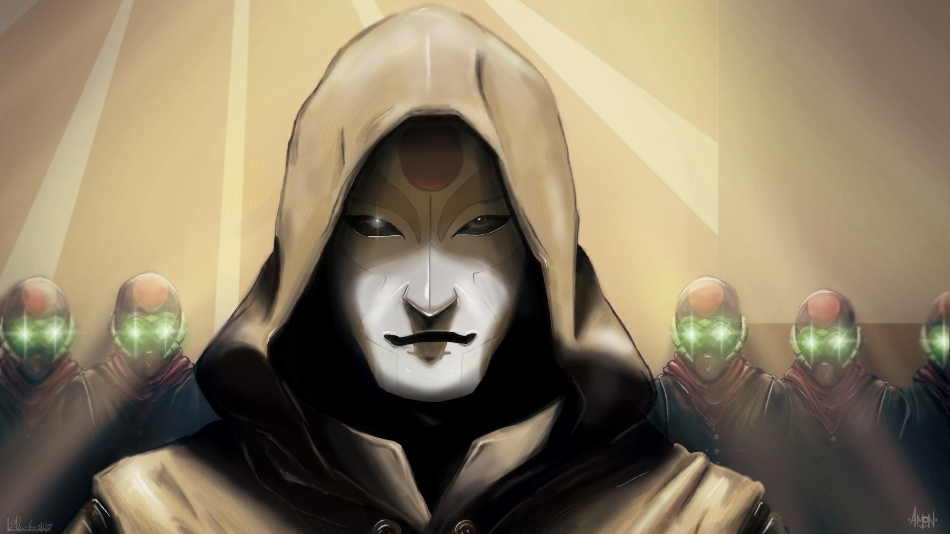 The Legend Of Korra Amon Anime Mask Frontal View 1920x1080