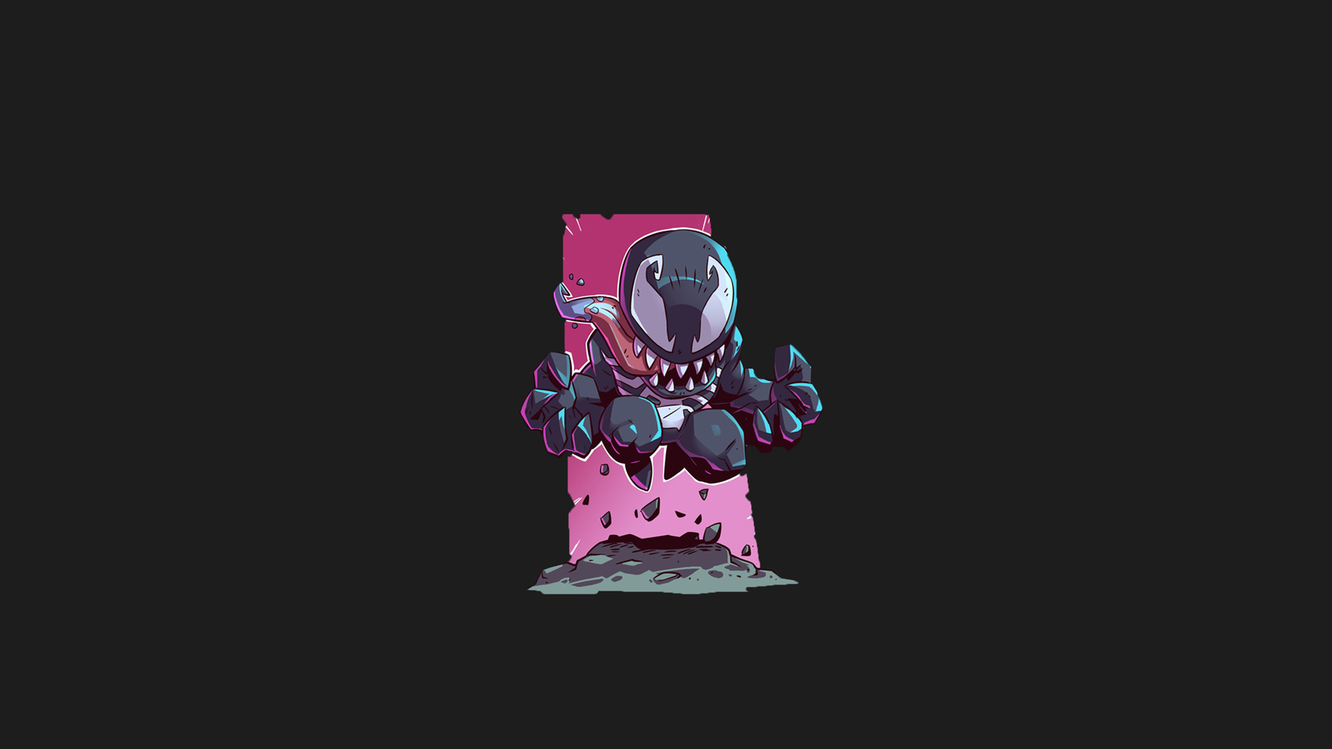 Venom Drawing Villains Spider Man Pink 1920x1080