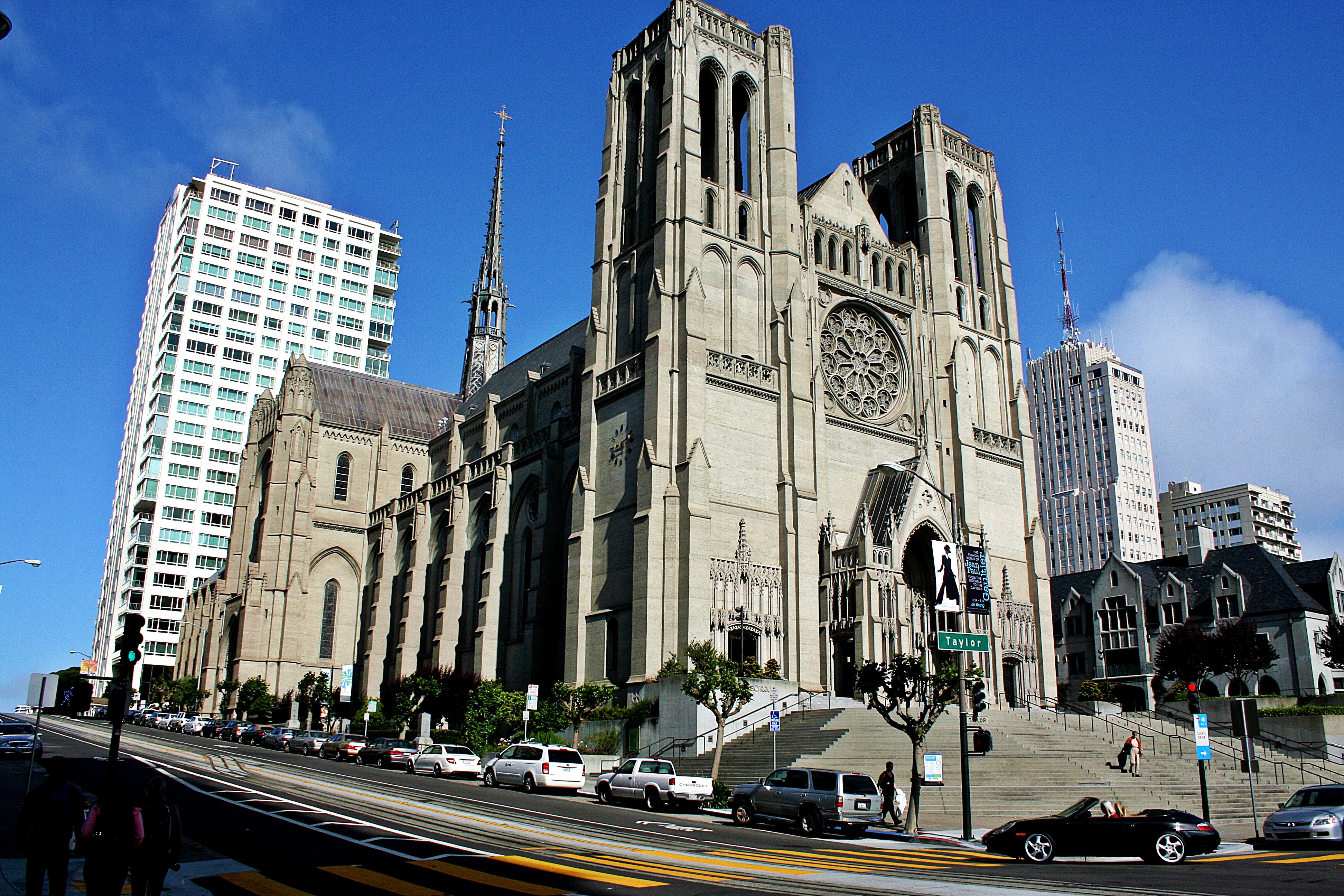 Church San Francisco Praying Cityscape Street USA 3888x2592