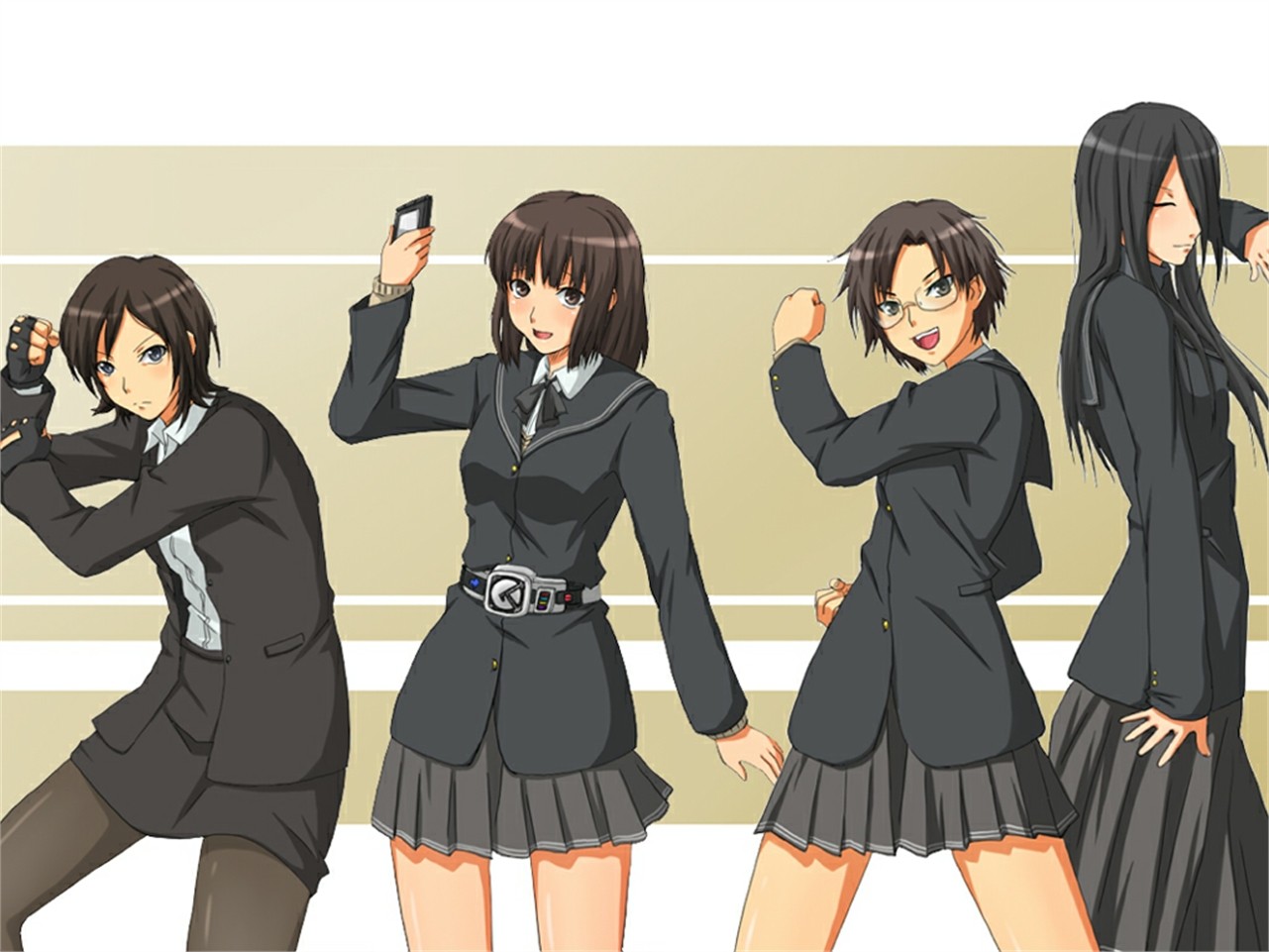 Amagami SS Anime Girls Brunette Anime 1281x961