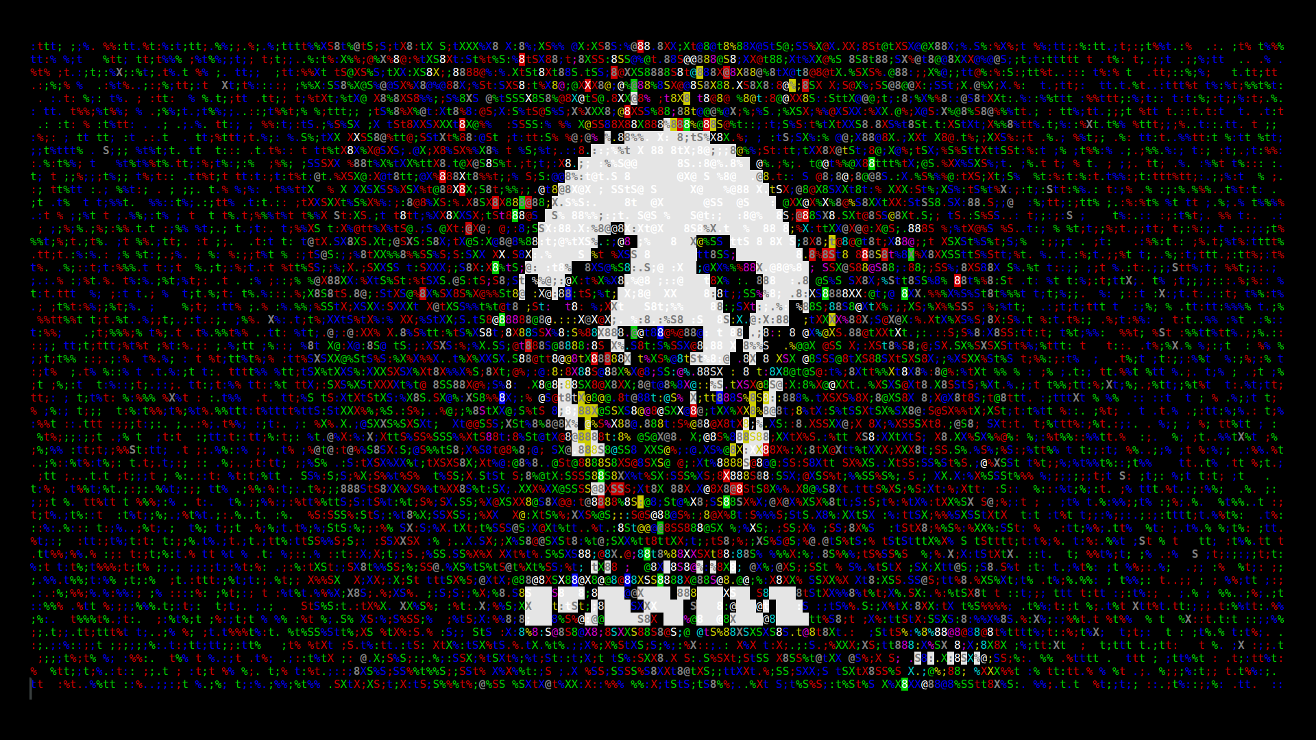 Panda ASCii Art Digital Art 1920x1080