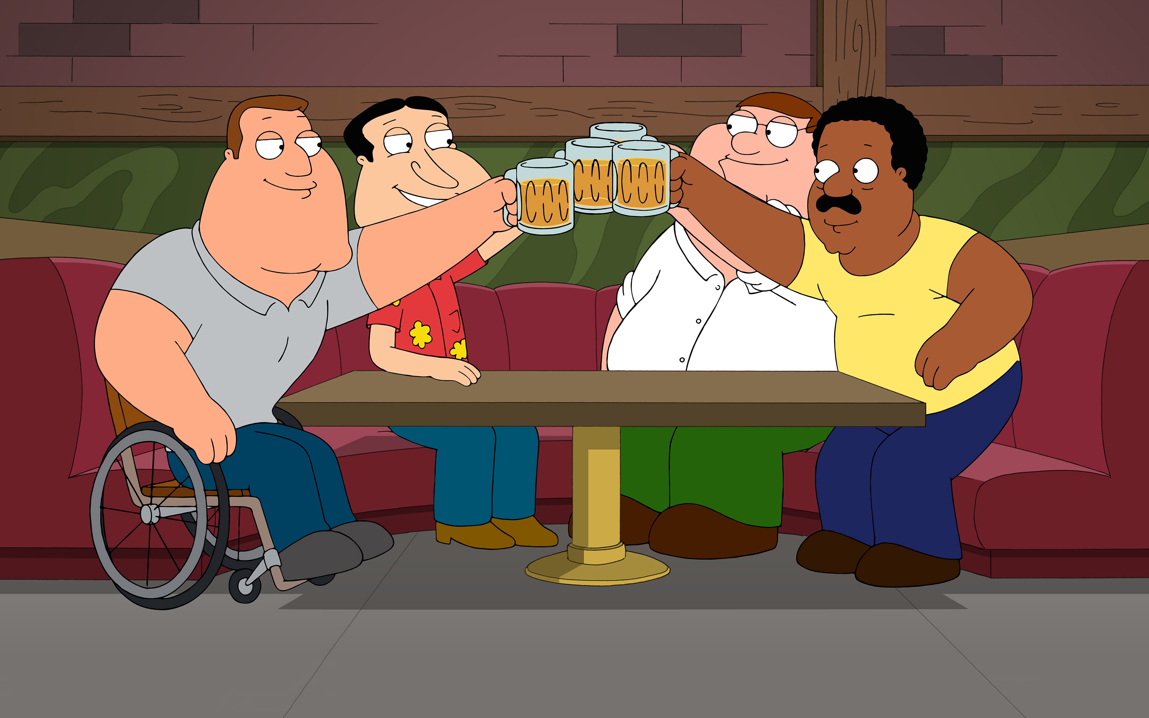 Family Guy Beer Glenn Quagmire Peter Griffin Bar 3840x2400