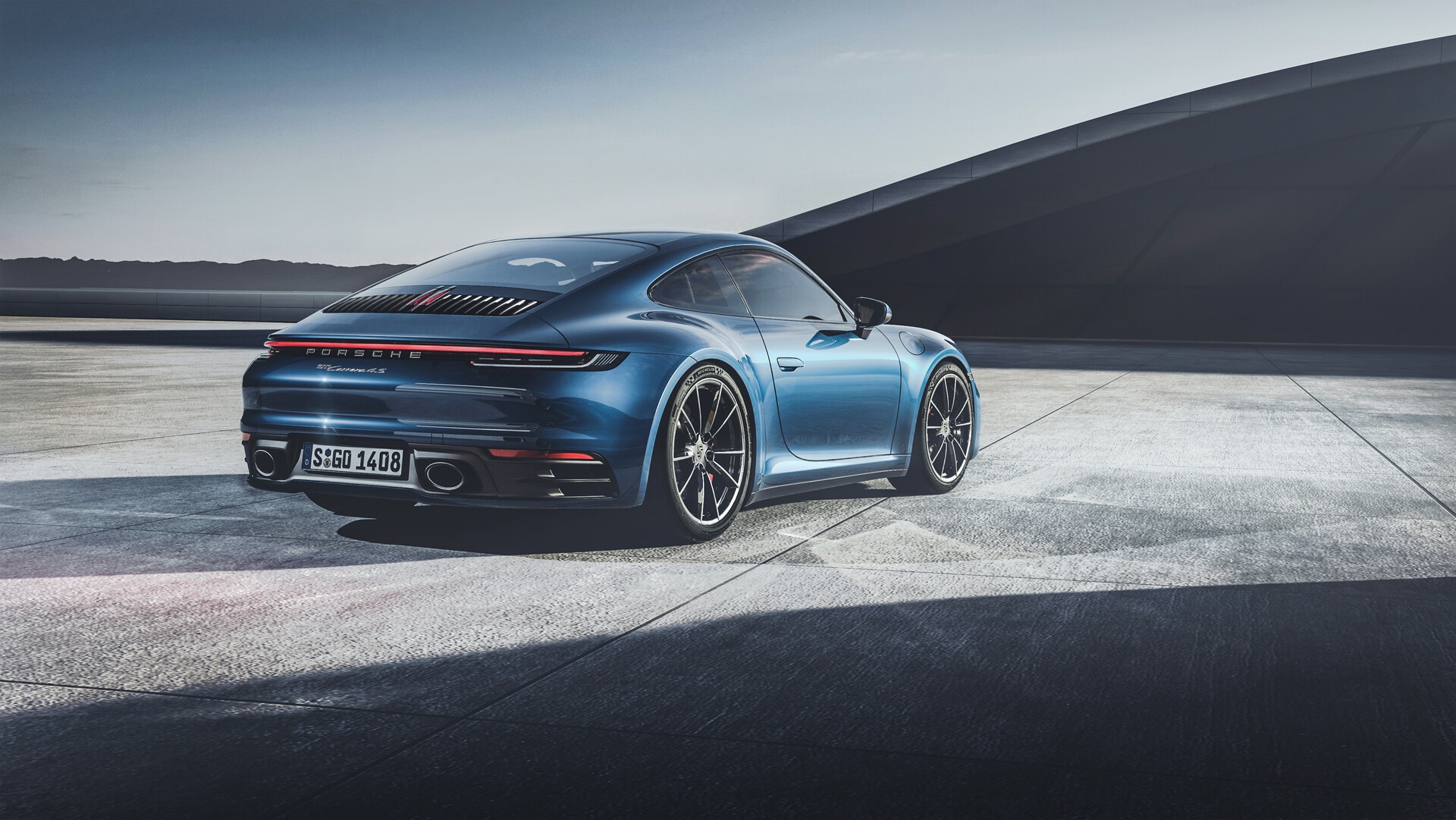 Porsche Car Vehicle Porsche 911 Blue Cars Porsche 992 1920x1081