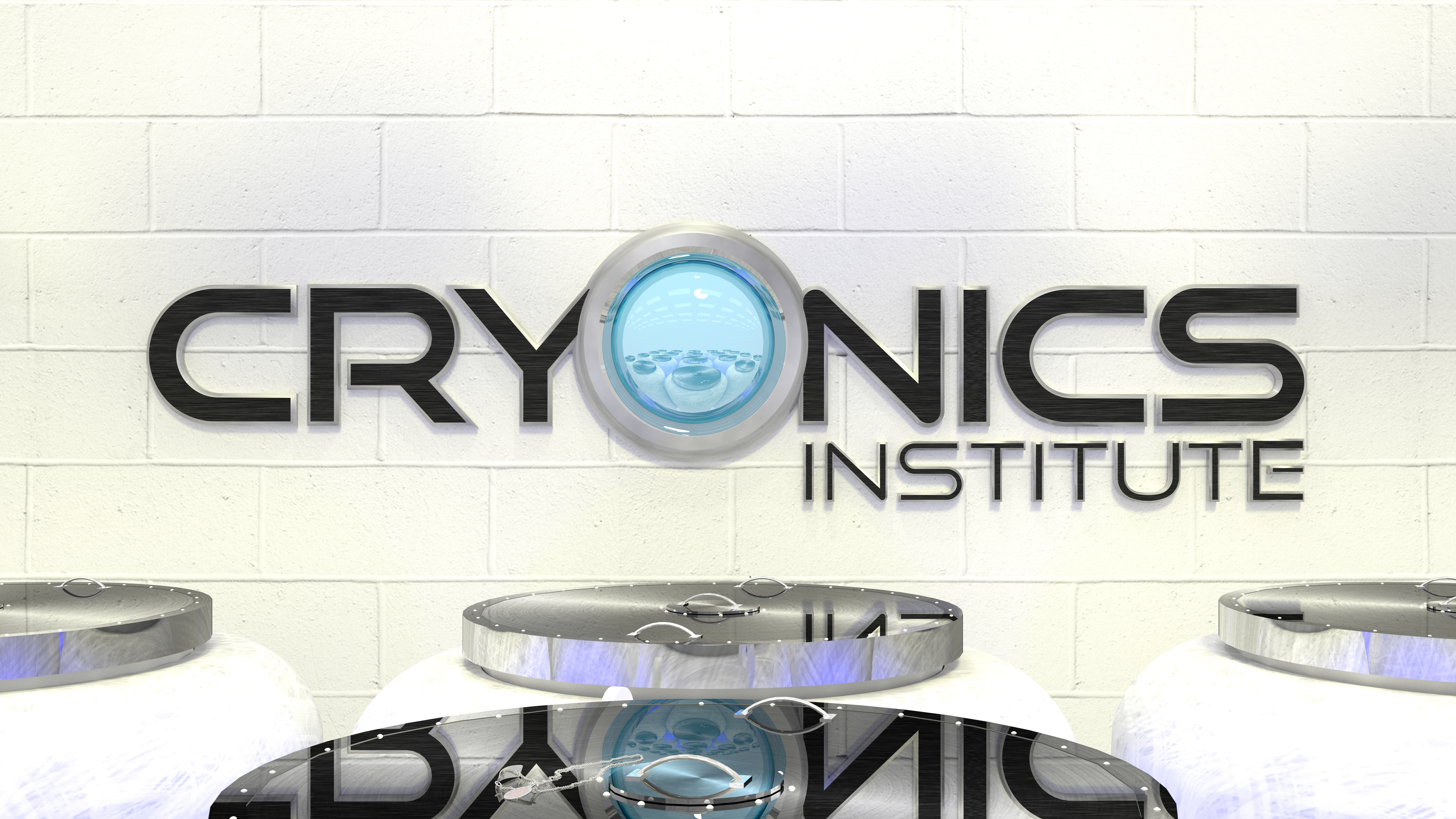 Cryonics Cryonics Institute Render Logo Blender 7680x4320