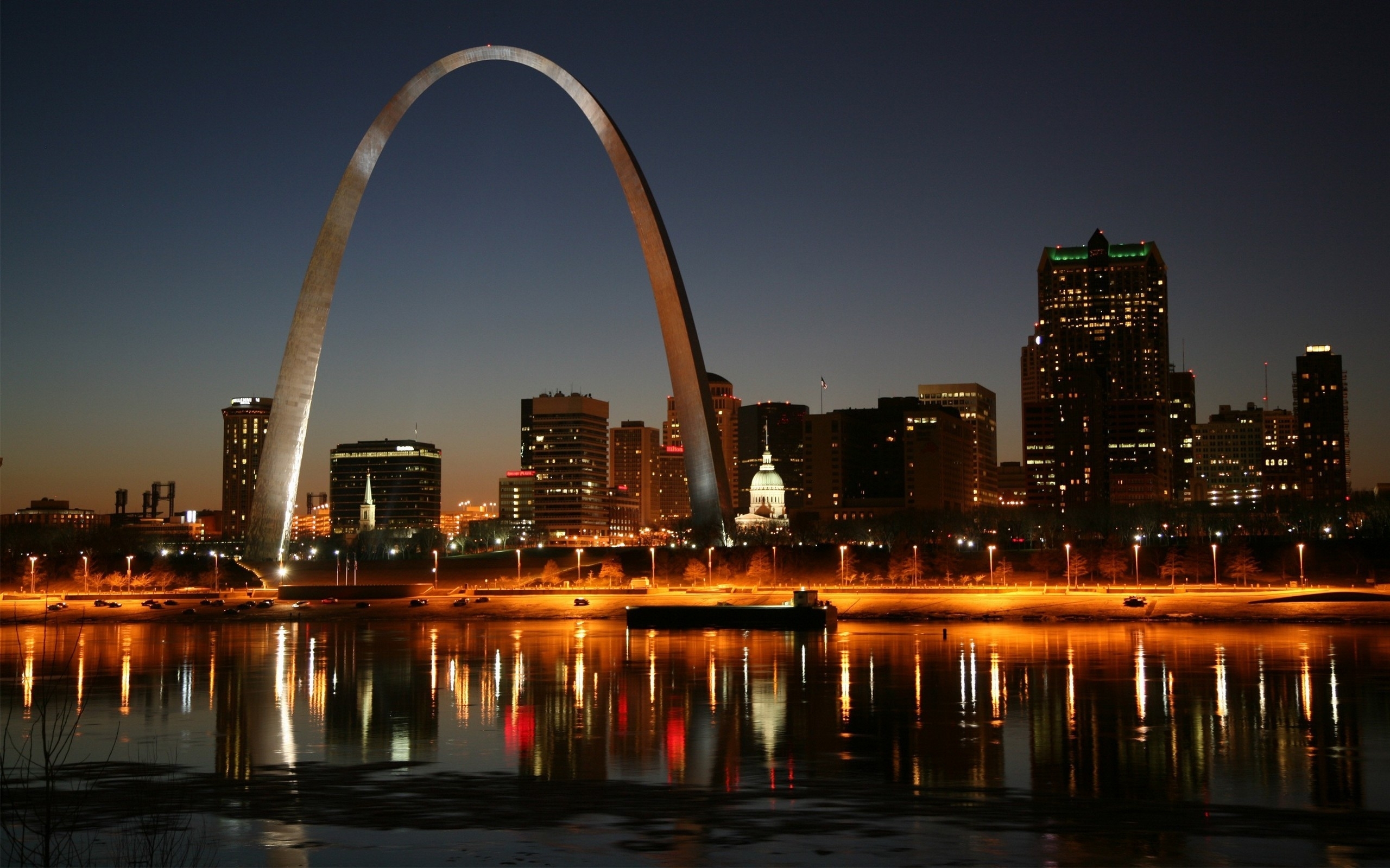 St Louis Missouri City Night Reflection 2560x1600