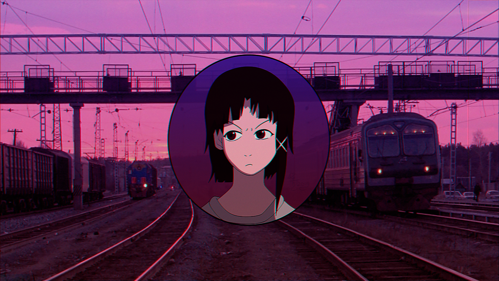 Anime Anime Irl Lain Iwakura Train Russia Cyberpunk Serial Experiments Lain 1920x1080