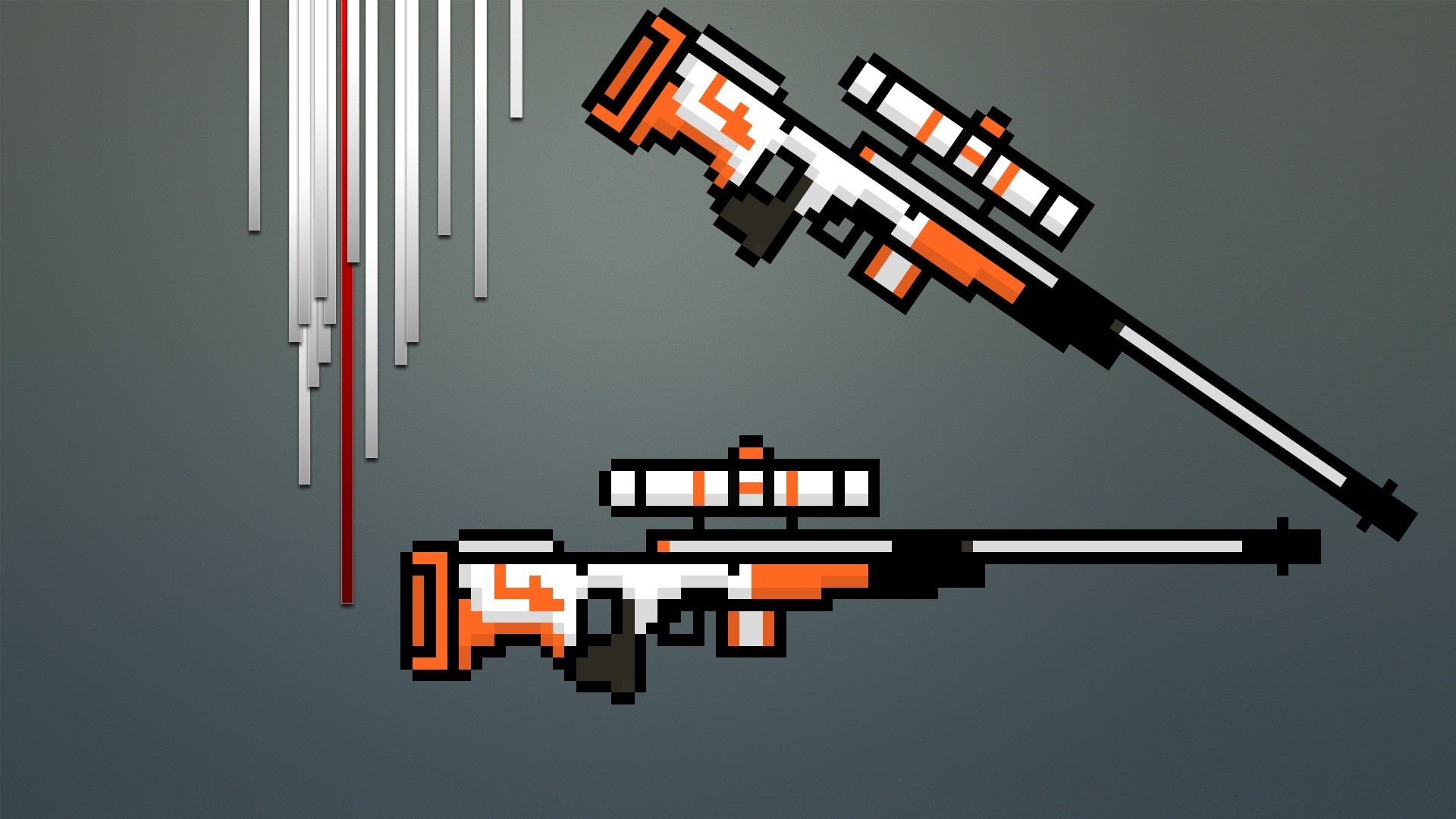 Snipers 8 Bit Counter Strike Global Offensive Asiimov 1920x1080