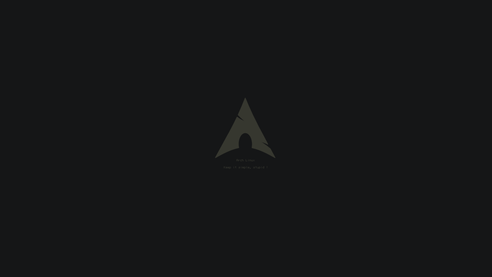 Black Archlinux Minimalism Simple 1600x900