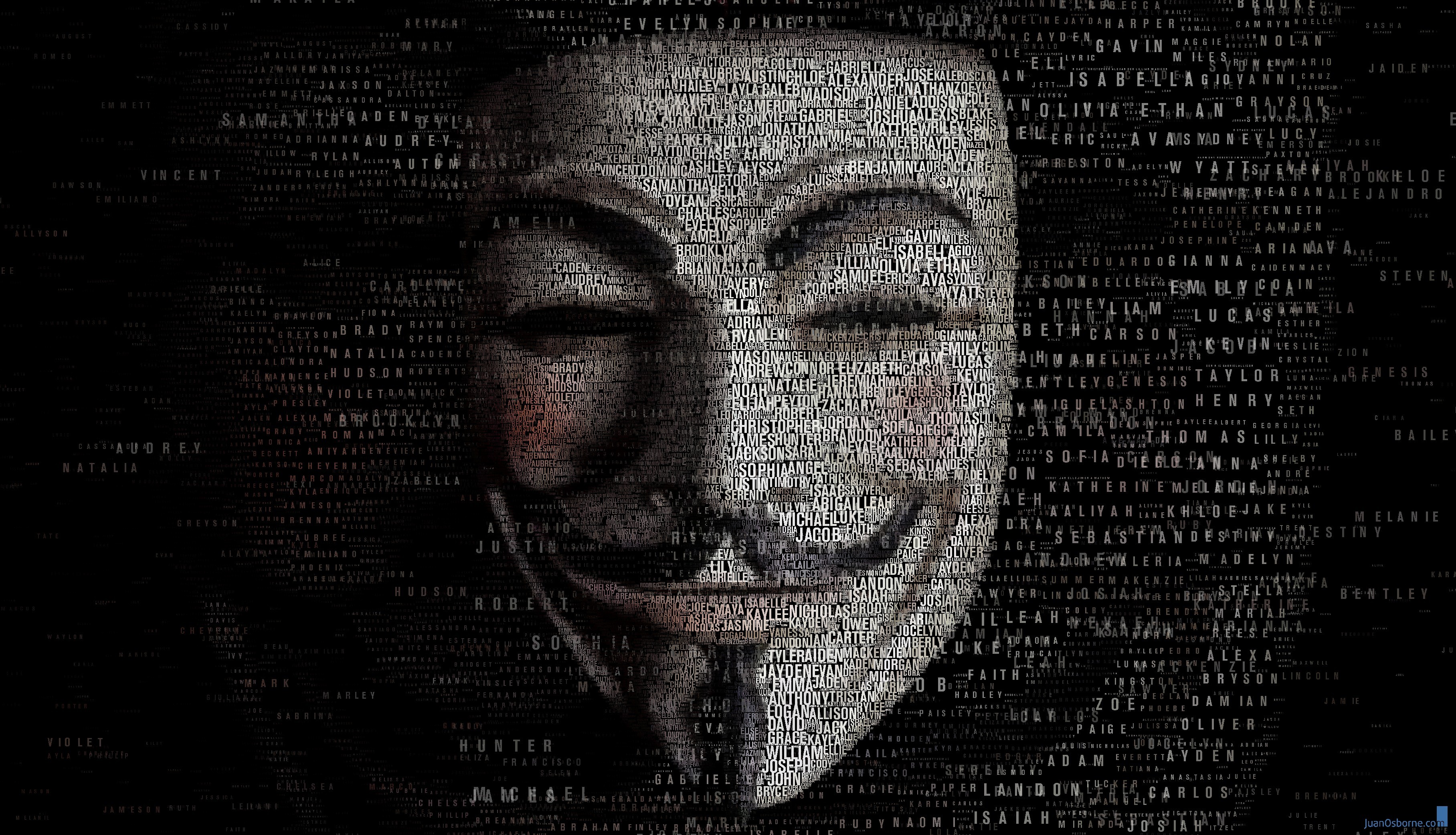 Anonymous Guy Fawkes Mask Digital Art 3632x2083