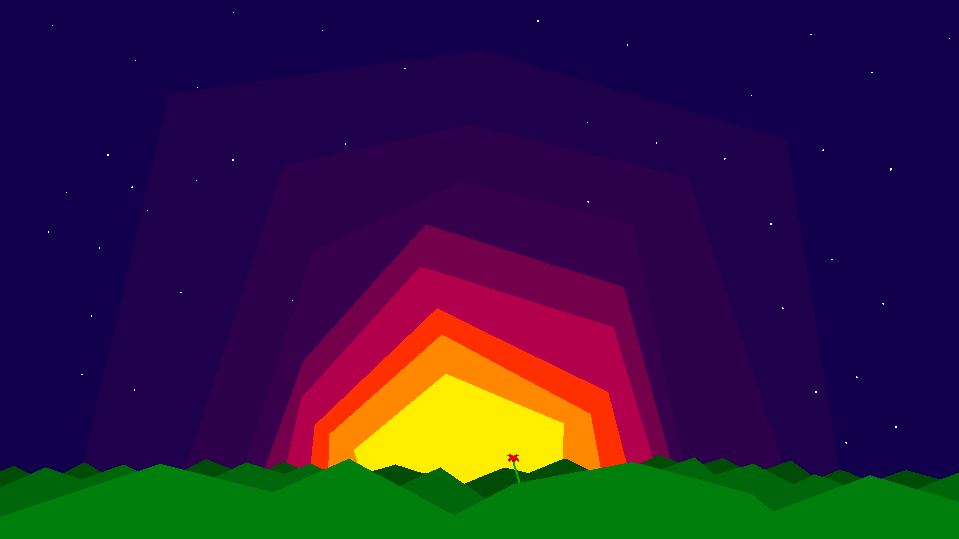 Pixel Art 8 Bit Colorful Stars Minimalism Abstract 1920x1080