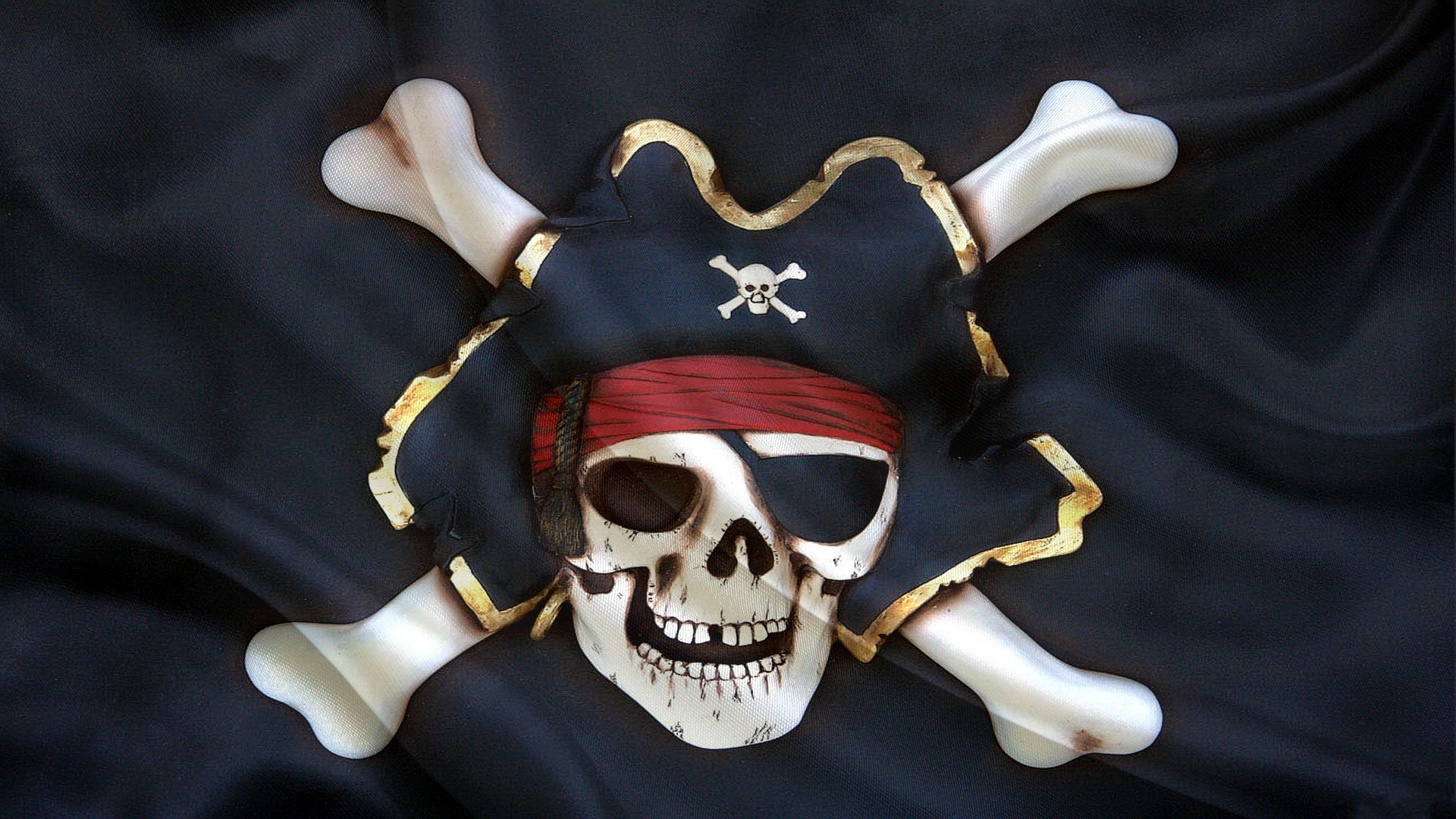 Pirates Flag Jolly Roger 1920x1080