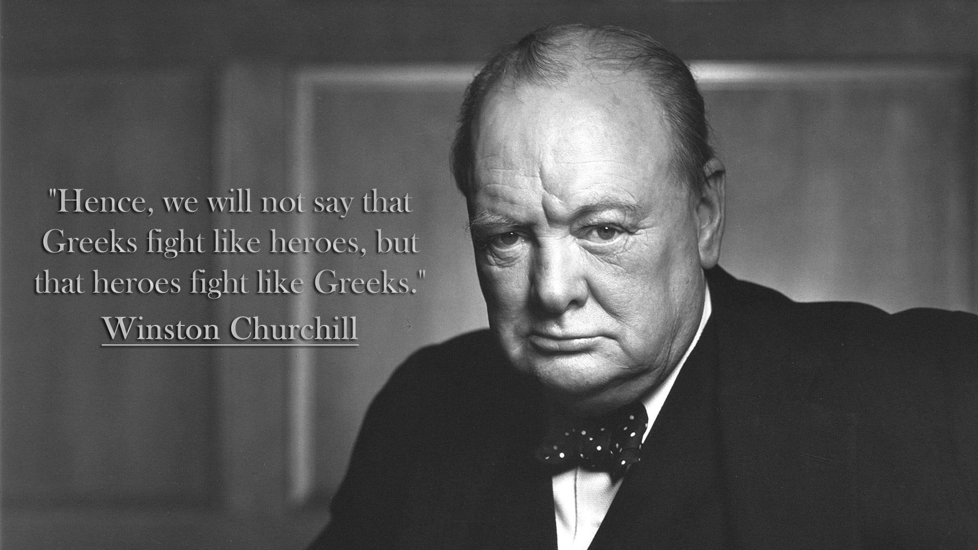 Winston Churchill Quote Greek Celebrity 1920x1080