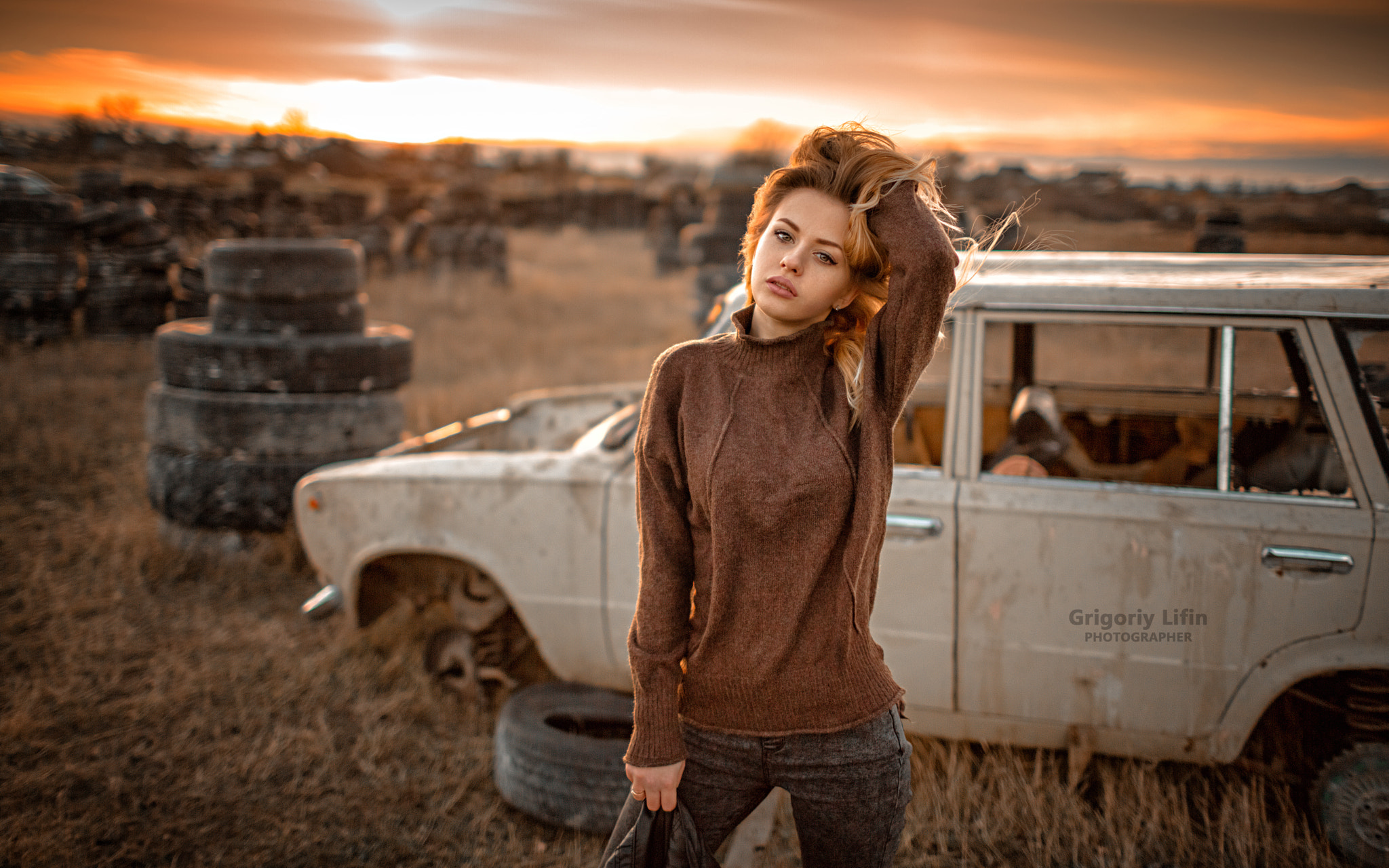 Women Grigoriy Lifin Sunset Blonde Portrait Depth Of Field Women Outdoors 500px 2048x1280