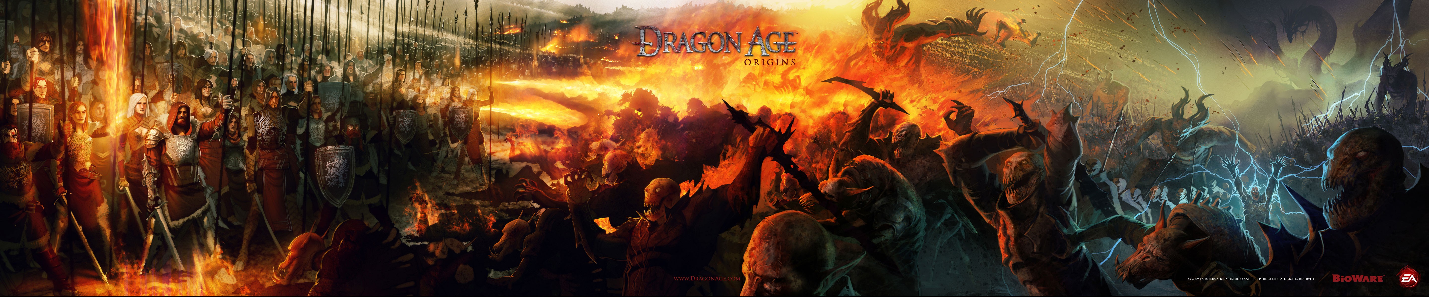 Dragon Age Origins Dragon Age Triple Screen Video Games 5760x1200