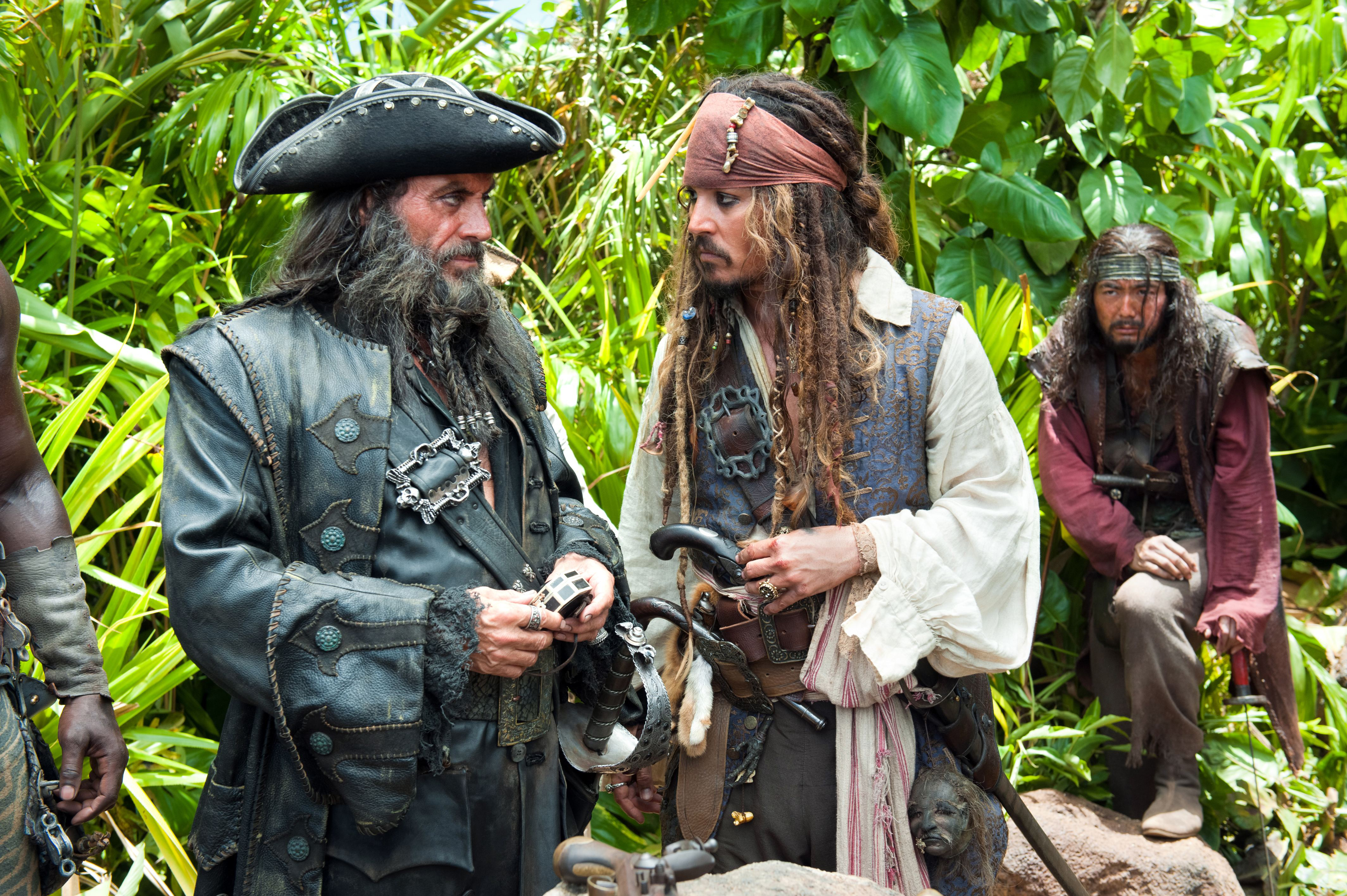 Jack Sparrow Johnny Depp Blackbeard Pirates Of The Caribbean Ian McShane 4256x2832