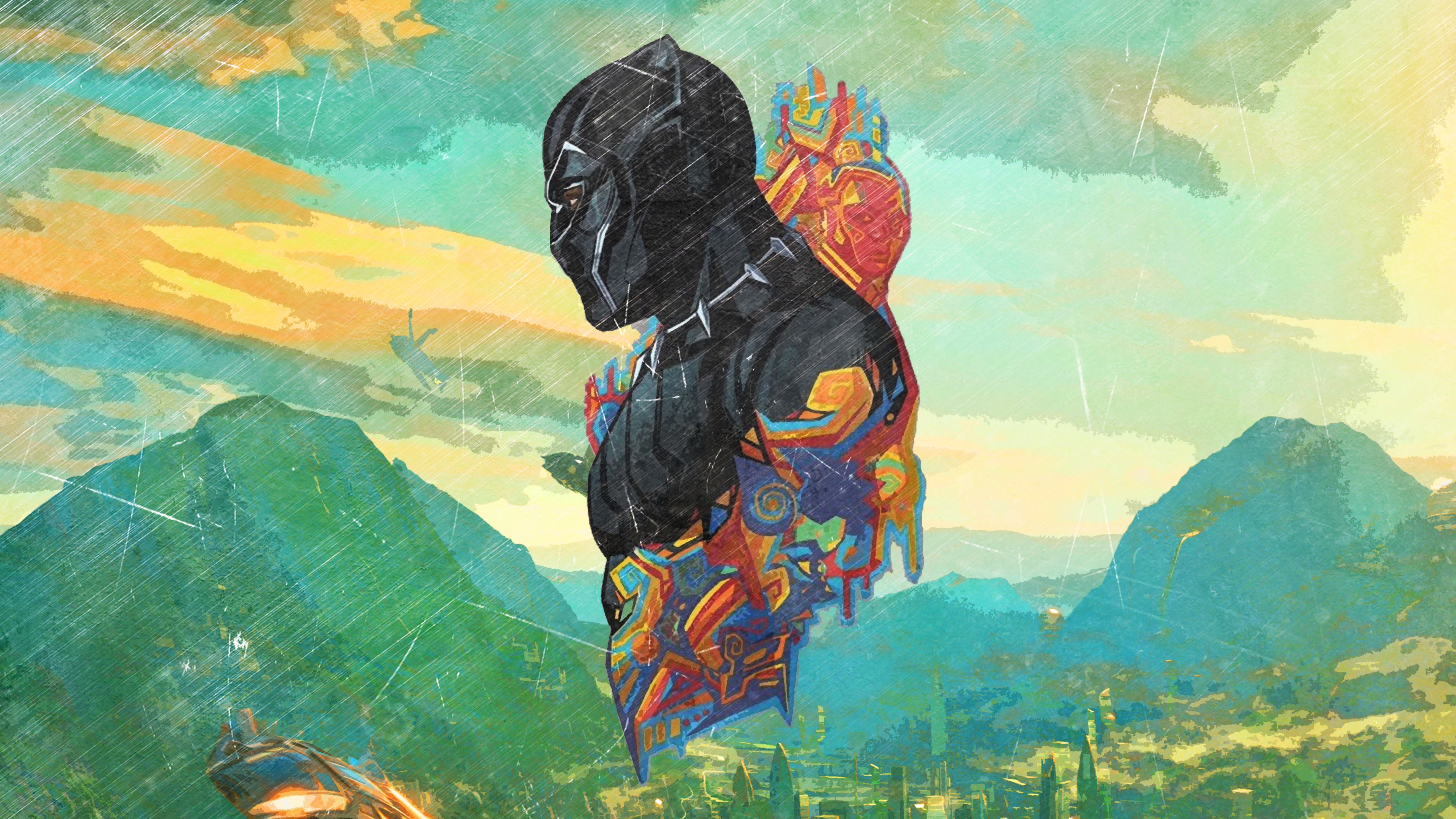 Marvel Comics Wakanda Artwork Inspirational Brave Black Panther Marvel Cinematic Universe 3840x2160