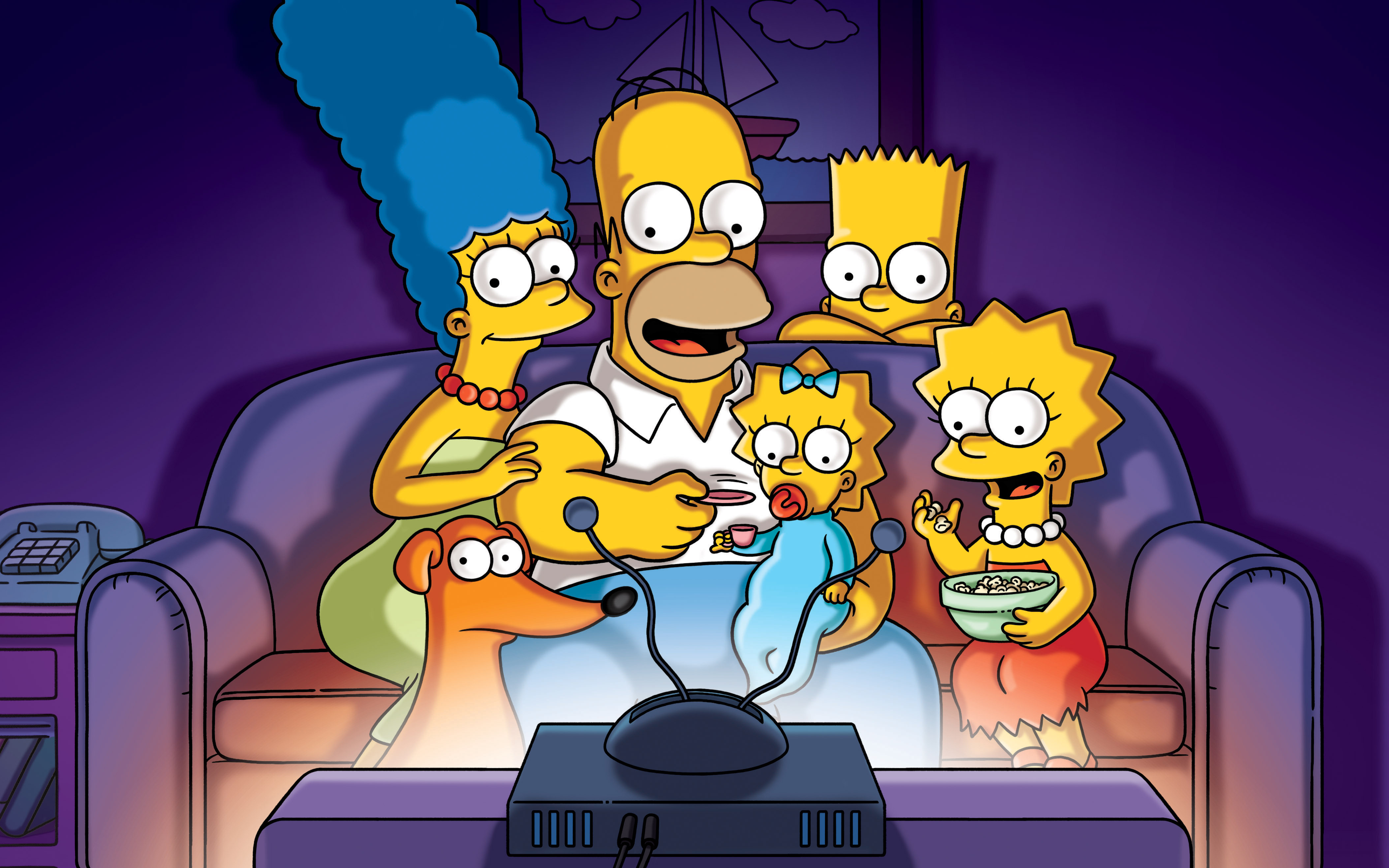 The Simpsons Tv Series Homer Simpson Marge Simpson Bart Simpson Lisa Simpson Maggie Simpson Televisi 4000x2500