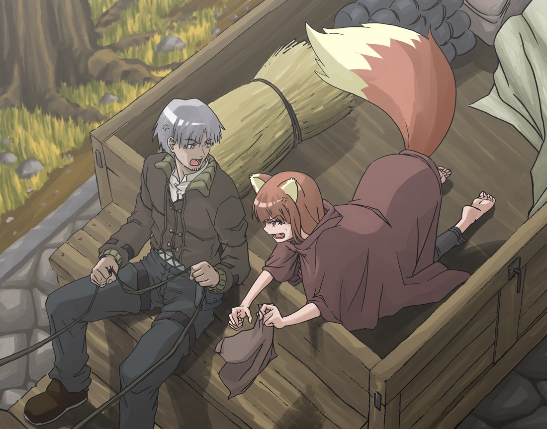 Spice And Wolf Holo Spice And Wolf Lawrence Kraft Anime Girls 1100x863